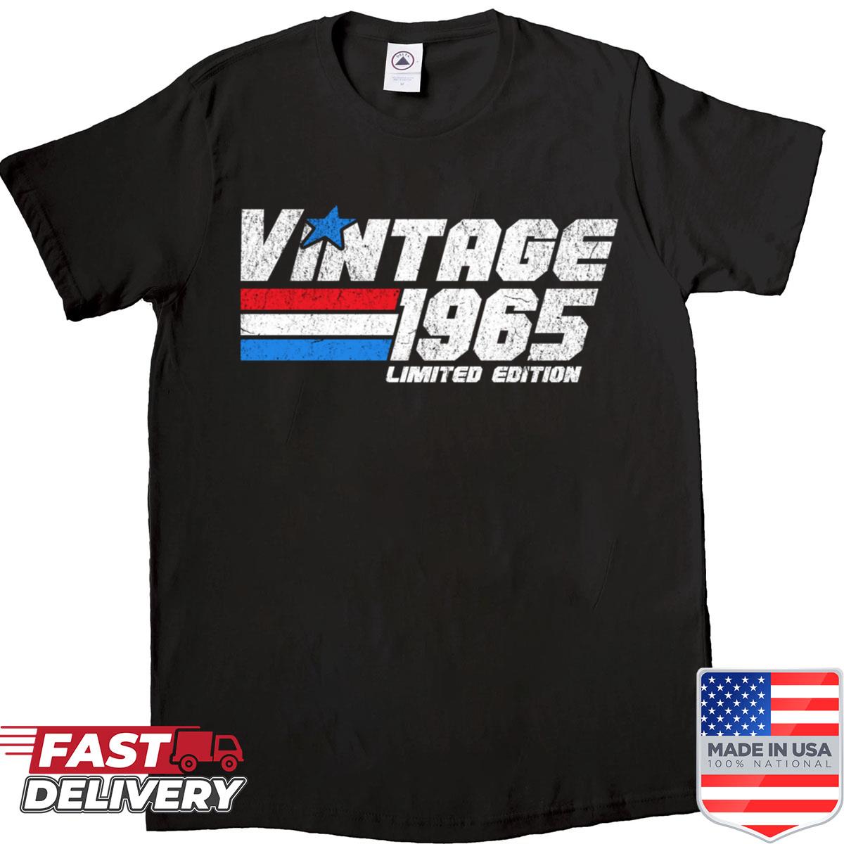 60th Birthday Men Vintage 1965 Cool Dad 60 Yr Old For Him Shirt