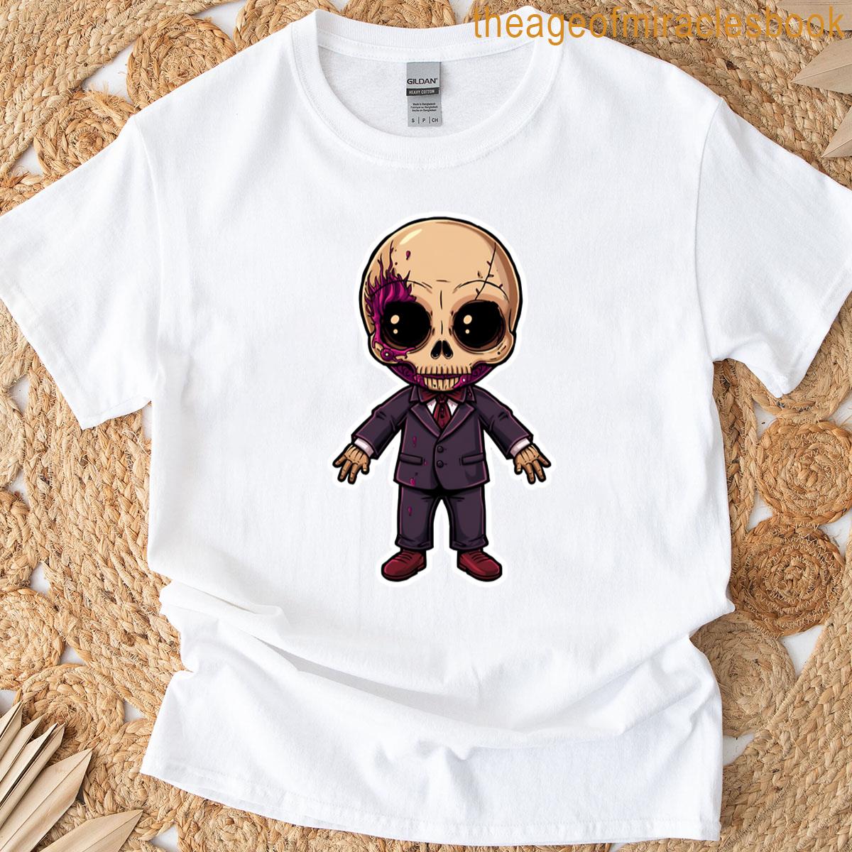 Zombie Kid Creepy Undead Halloween Artwork T-shirt