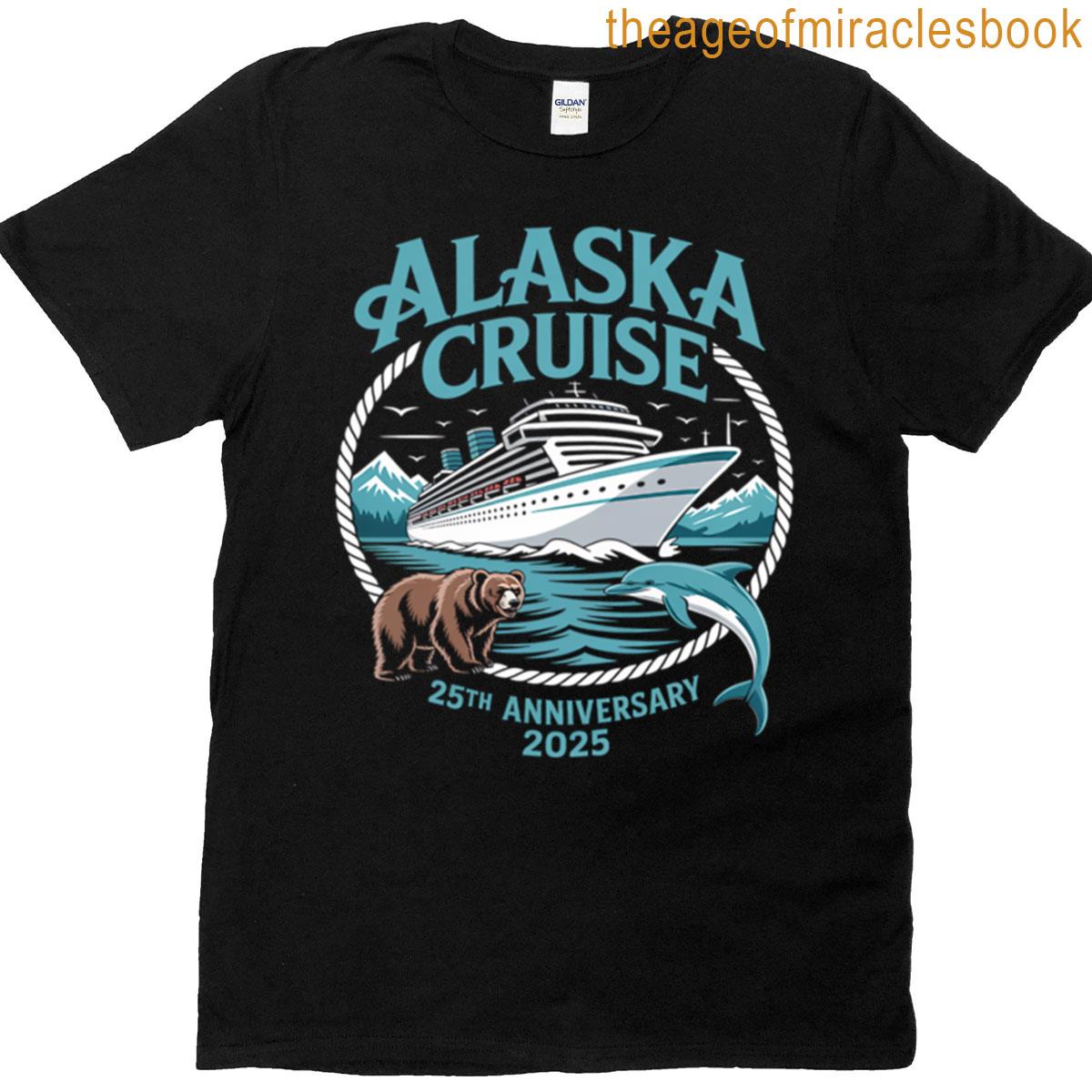 25th Anniversary Wedding Alaska Cruise 2025 Couple Matching T-shirt