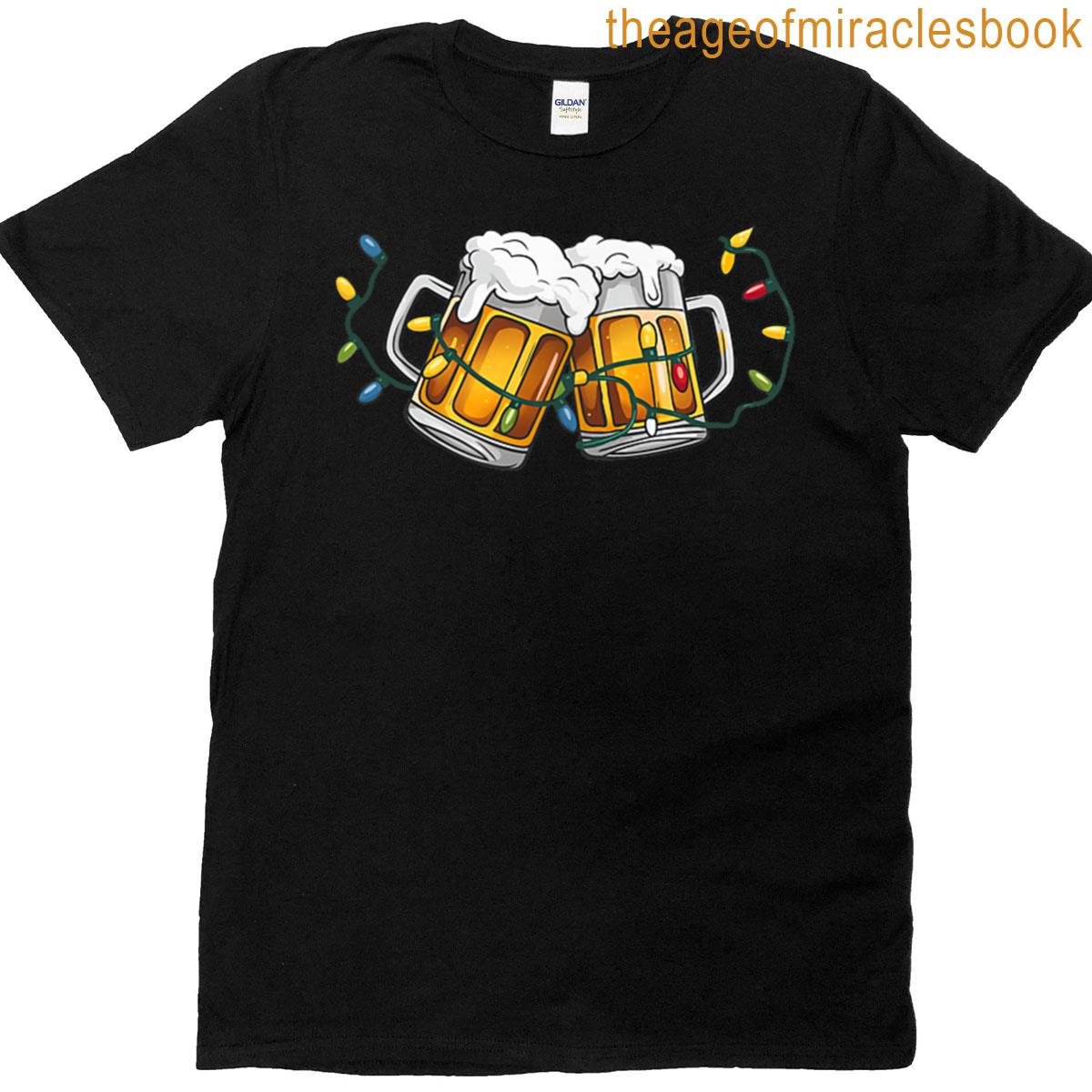 2 Sided Santa Its The Most Wonderful Time For A Beer T-shirt