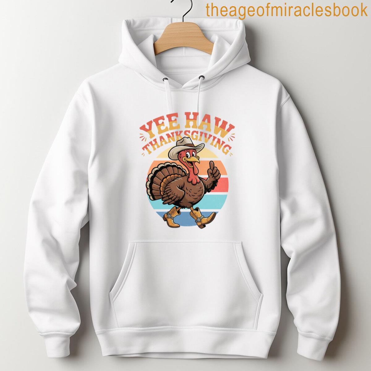 Alternative view of Yee Haw Thanksgiving Turkey Western T-shirt