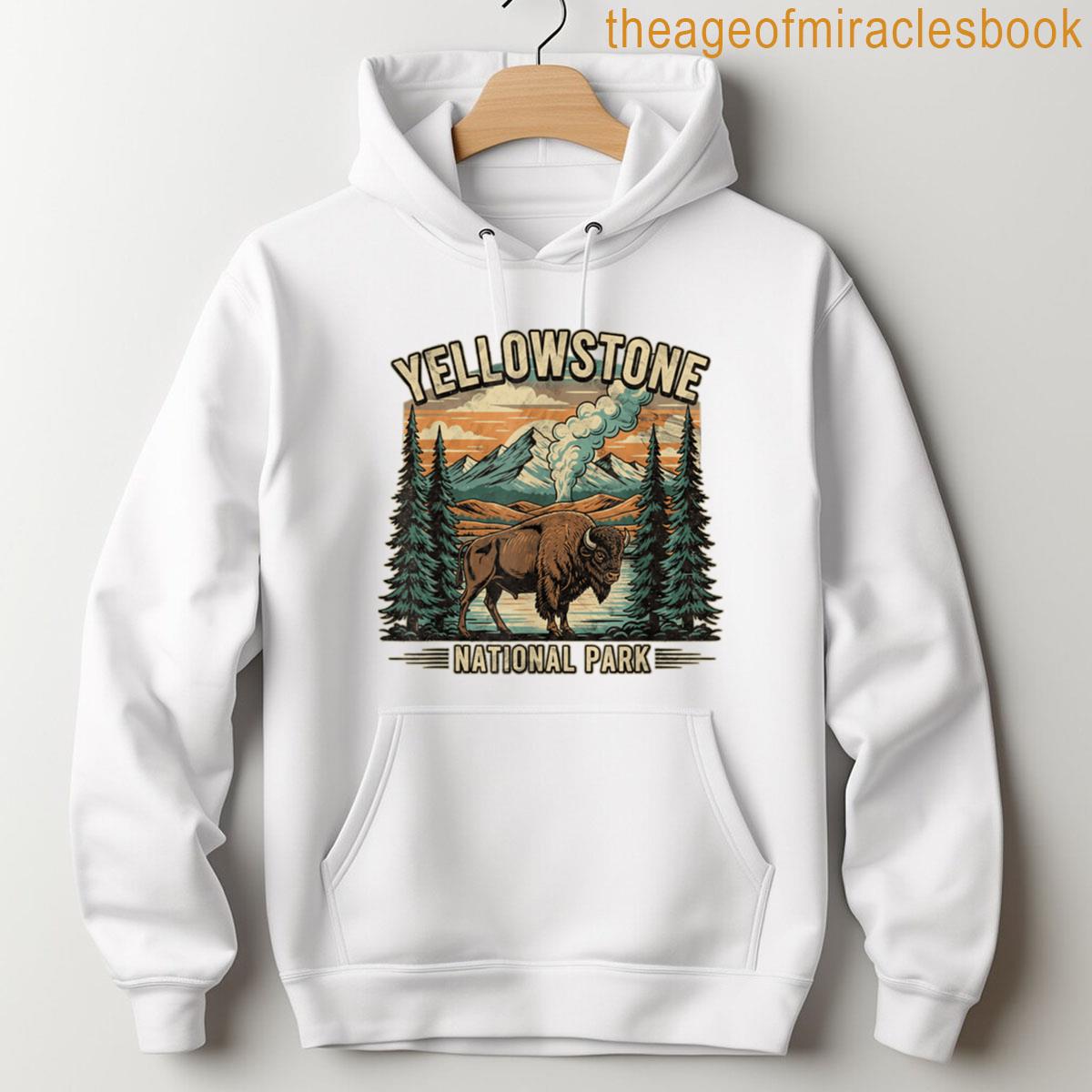 Alternative view of Yellowstone National Park Vintage Hiking Camping T-shirt