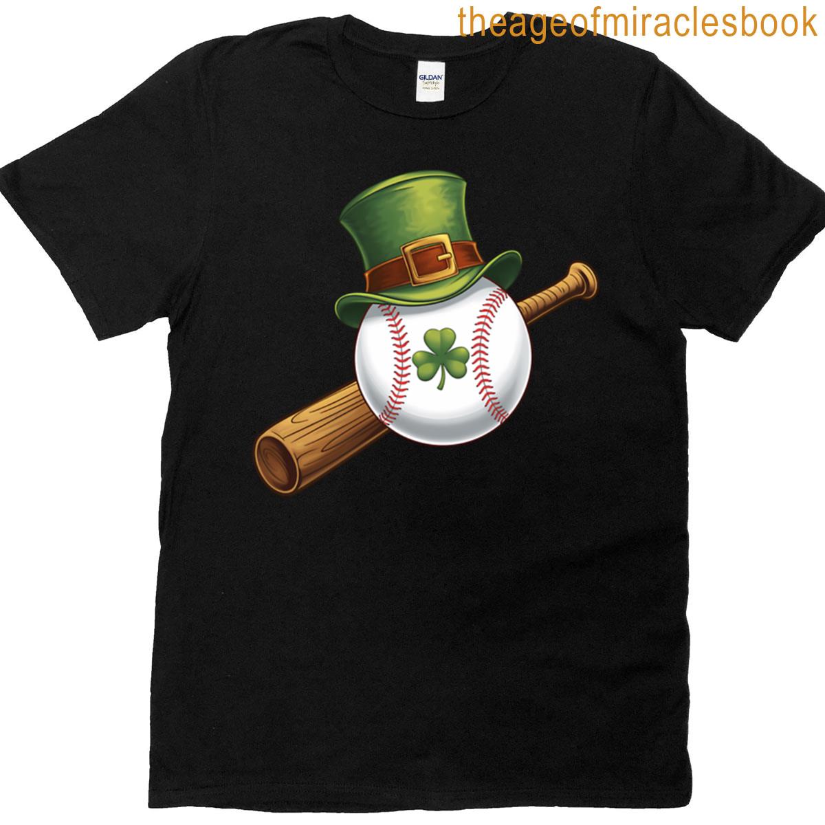 Baseball Irish Lucky Shamrock For Boys Kids Men Women T-shirt