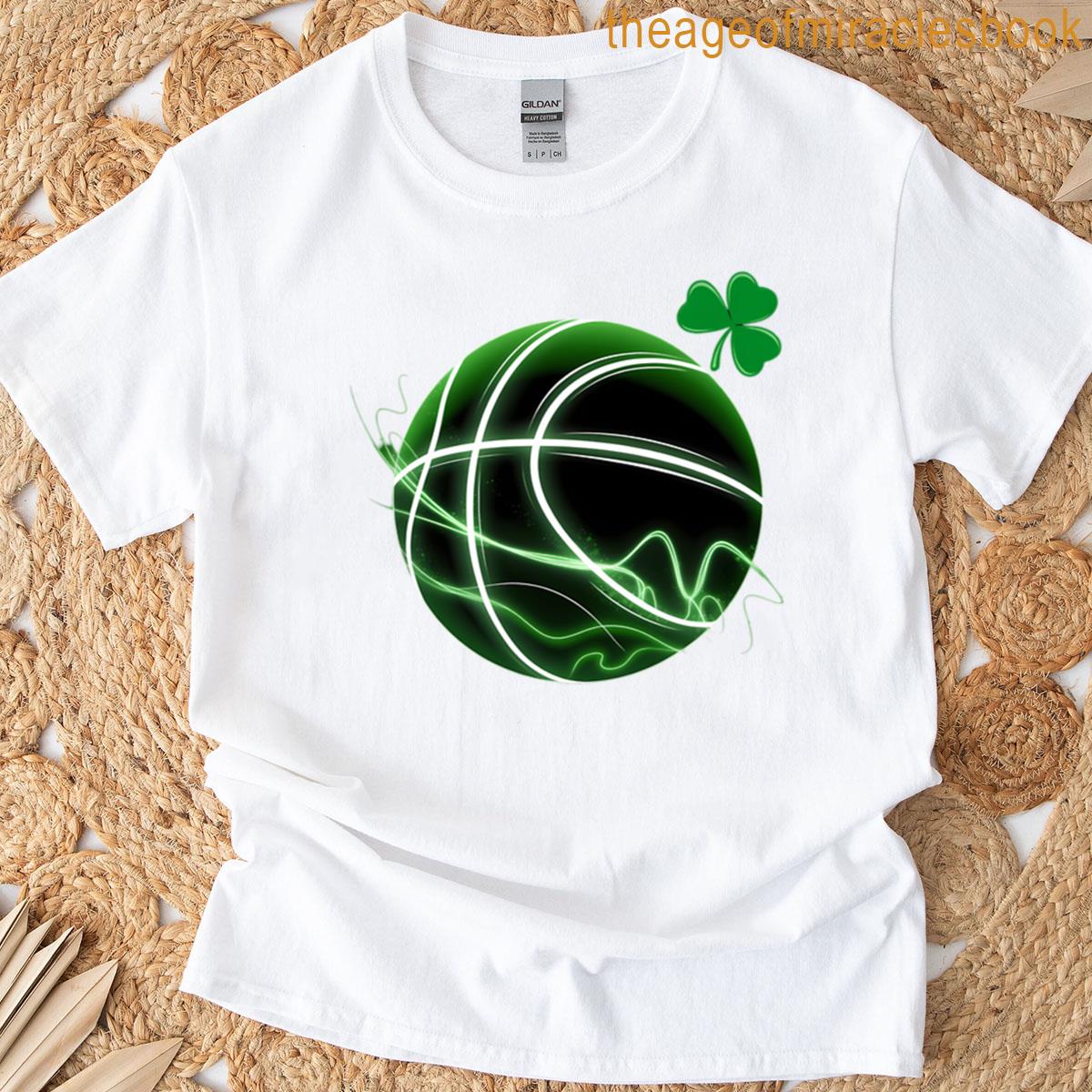 Basketball Shamrock Lucky Clover Irish St Patricks Day Boys T-shirt