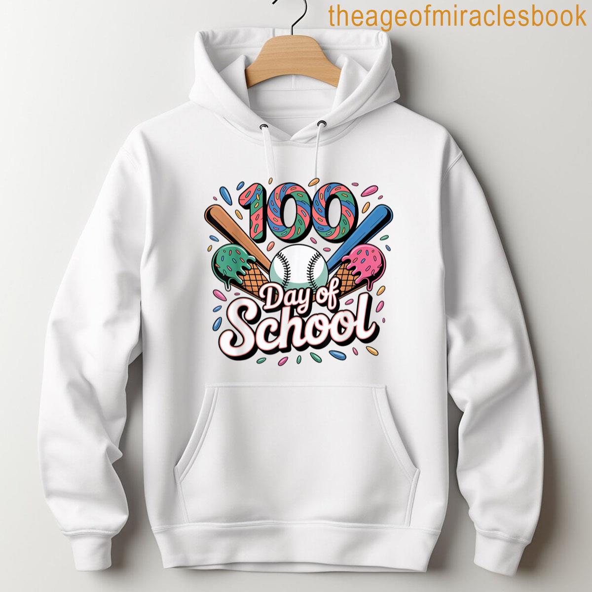 Alternative view of 100 Days Of School Baseball Ice Cream 100th Day Boys T-shirt