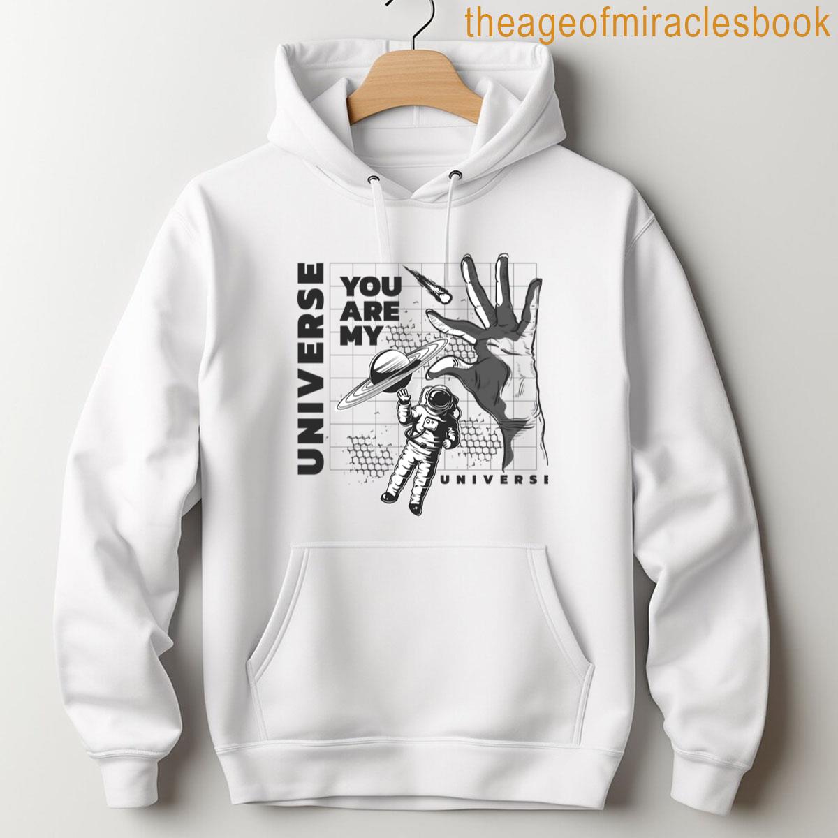 Alternative view of You Are My Universe Romantic Cosmic Love Design T-shirt