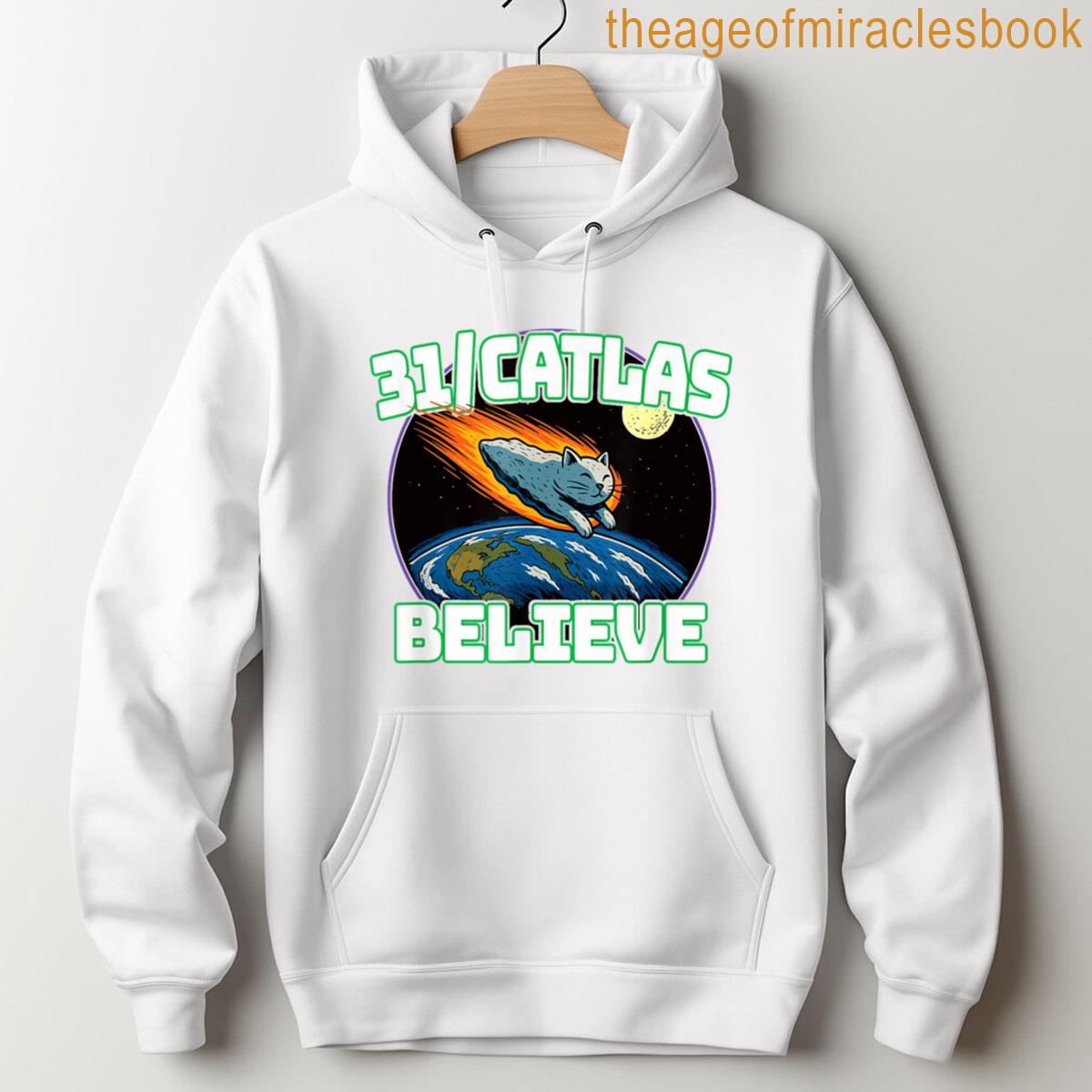 Alternative view of 31 Catlas - 31atlas Funny Cat Lover Asteroid Ufo Alien Pun T-shirt