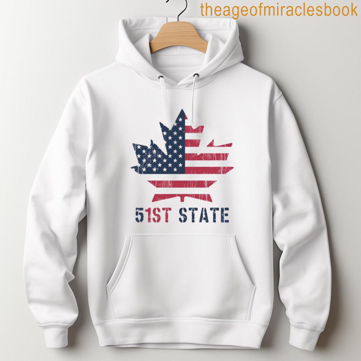 Alternative view of 51st State Bold Political Statement Design Modern Minimalist Usa Graphic Patriotic Conversation Art T-shirt