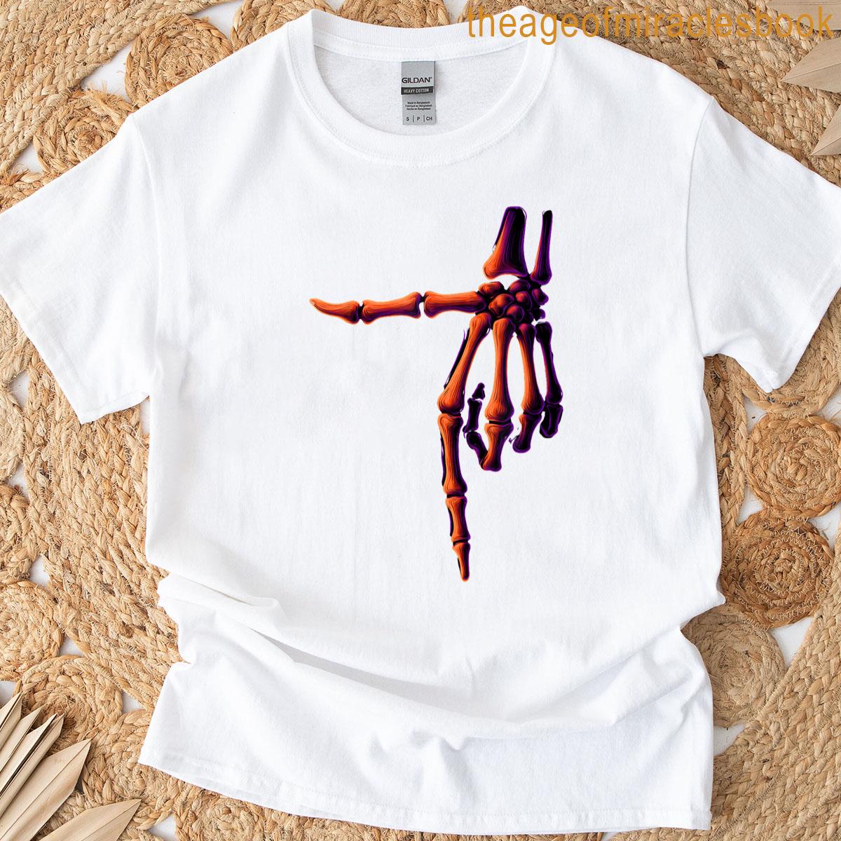 67 Meme Skeleton Hand 7 Halloween Six Seven Matching Family T-shirt