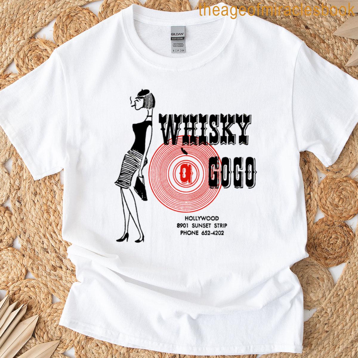 Whisky A Go-go Vintage Poster Restoration Digital Painting Retro Band Gig Poster T-shirt