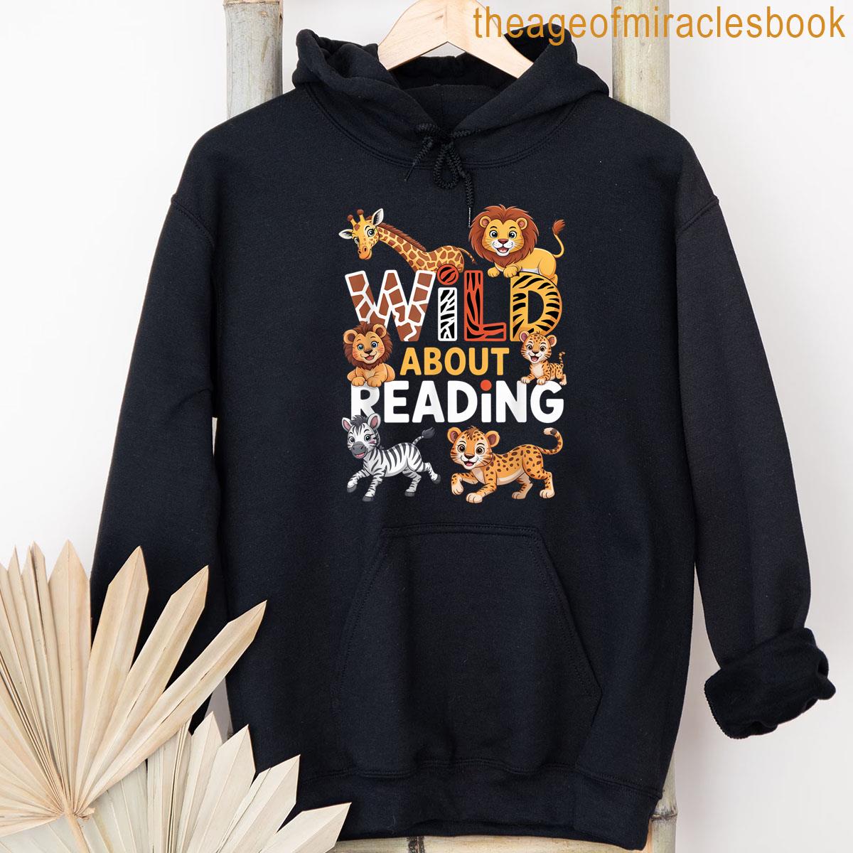 Alternative view of Zoo Animals Wild About Reading Books Reader Lover Librarian T-shirt