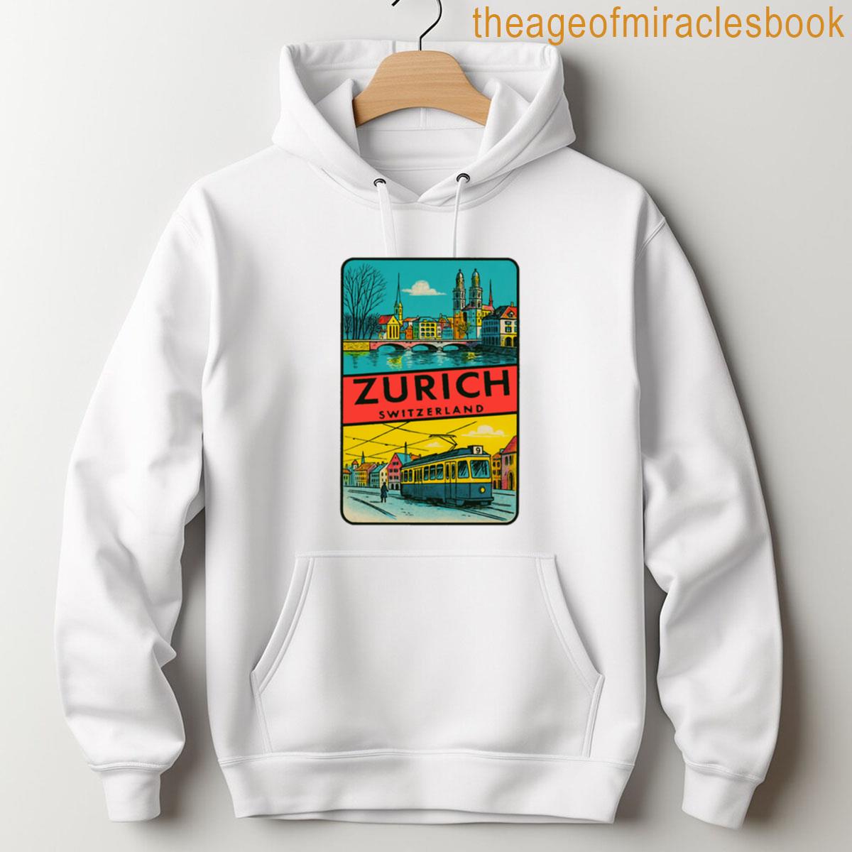Alternative view of Zurich Switzerland Vintage Style Decal T-shirt