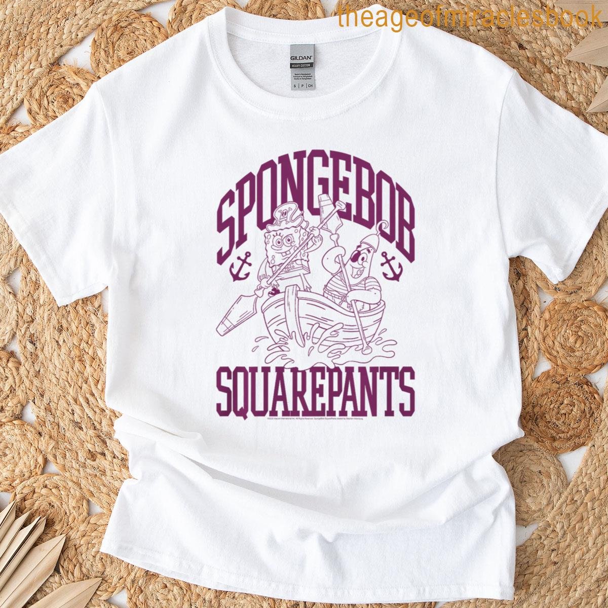 The Spongebob Movie Patrick And Spongebob Boat Cartoon Premium Tri-blend T-shirt