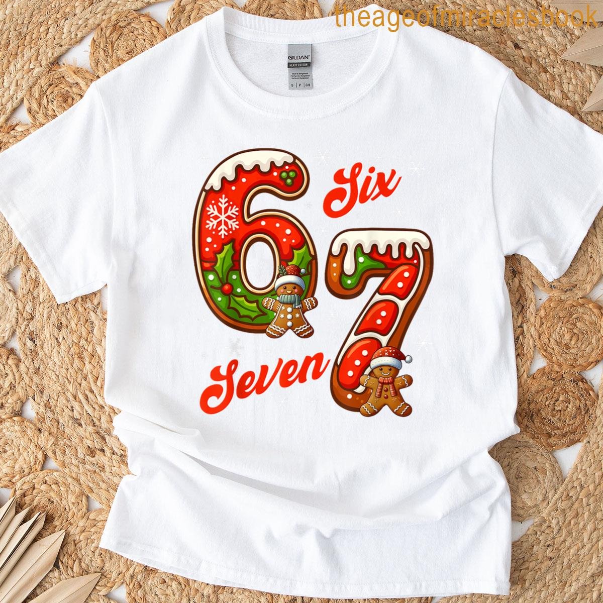 67 Christmas Trending Meme Saying 6 7 Meme Costume Xmas T-shirt