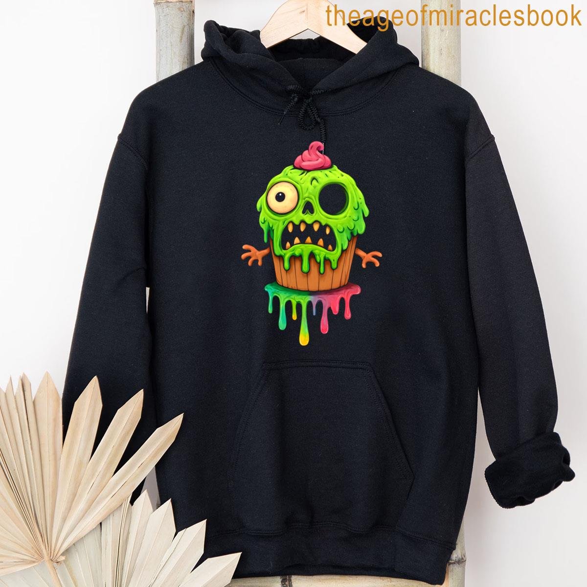 Alternative view of Zombie Cupcake Colorful Melting Monster Design Oversized T-shirt