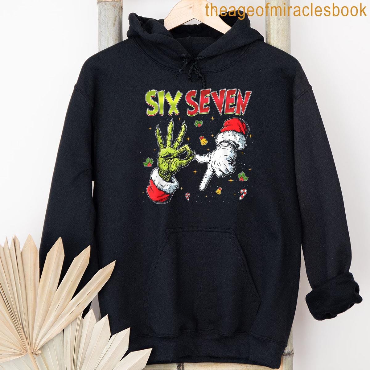 Alternative view of 67 Christmas Lights Trending Meme Saying 6 7 Costume Xmas T-shirt
