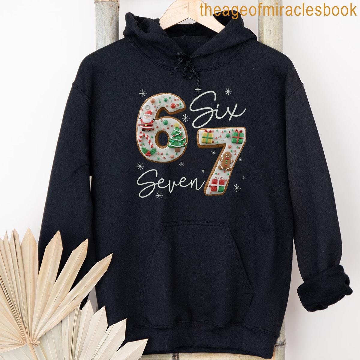 Alternative view of 6 7 Six Seven Gen Z Alpha Meme Slang Holiday Merry Christmas T-shirt
