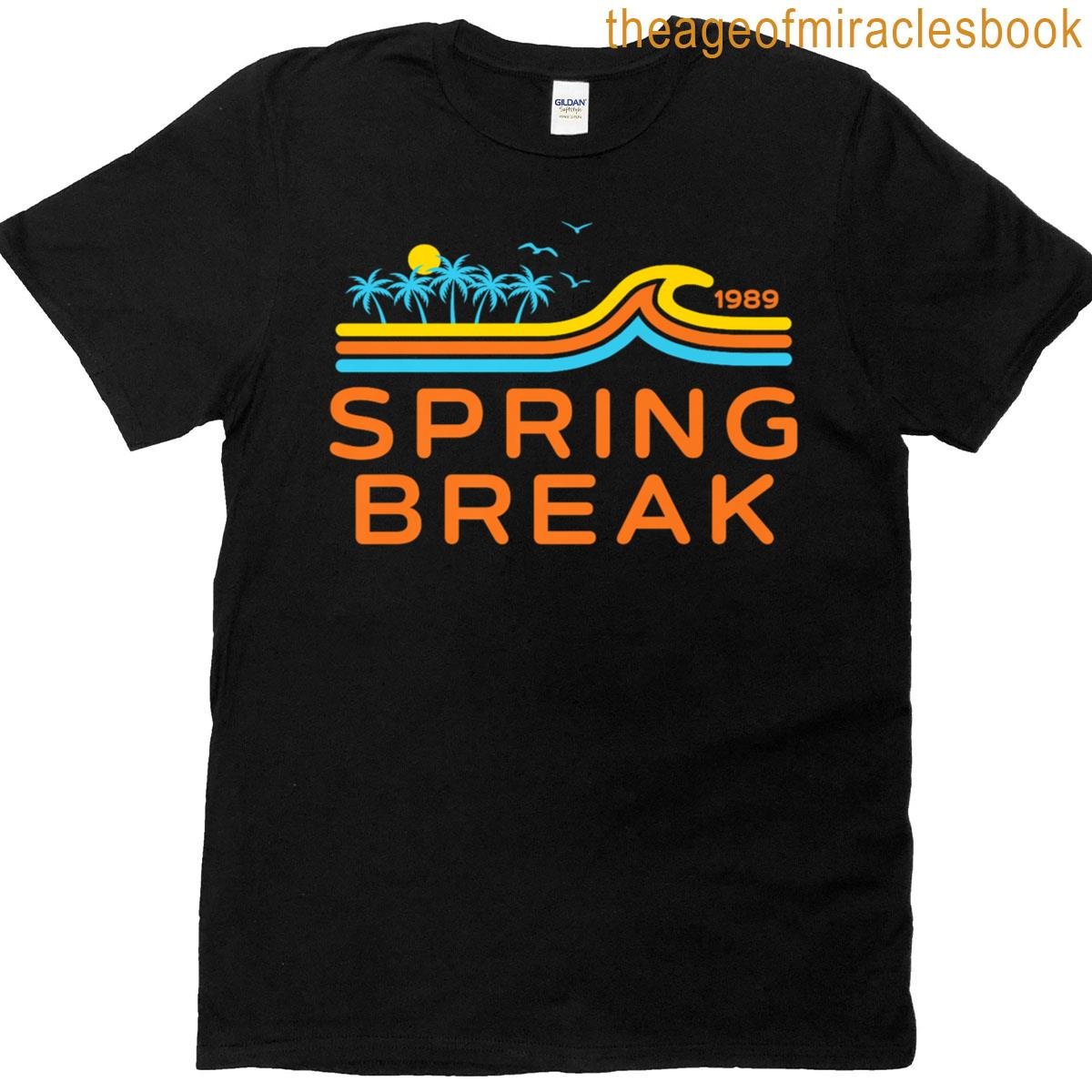 1989 Spring Break Logo Retro Graphic Color Beach Wear Women Premium T-shirt