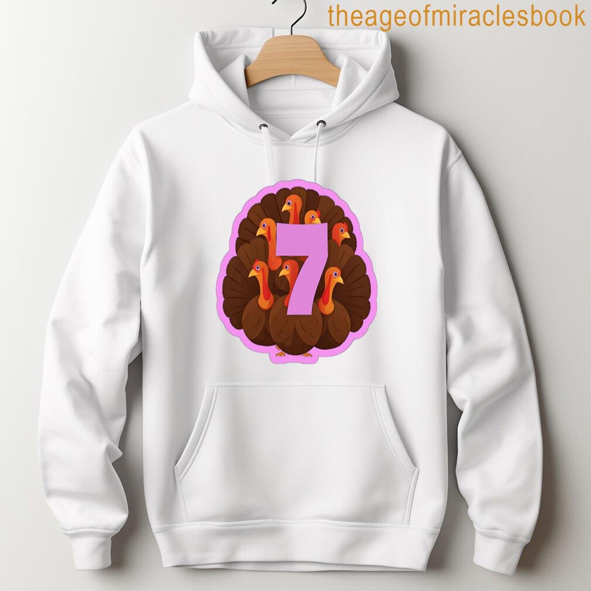 Alternative view of 67 Meme With 7 Turkeys With Number 7 Pink T-shirt