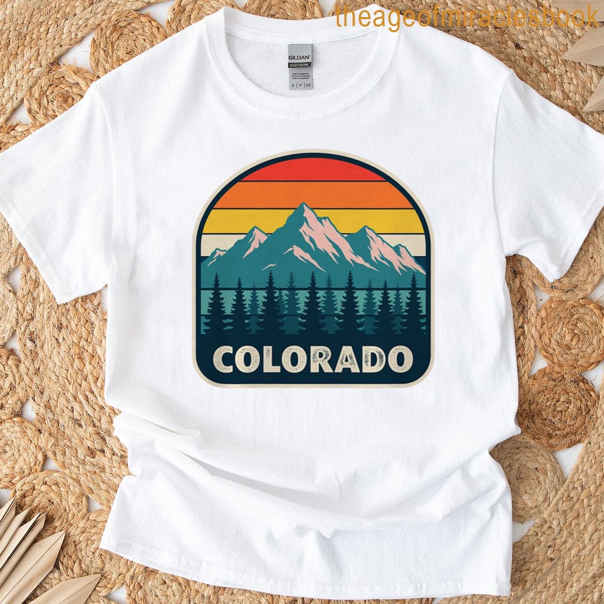 Colorado Mountain Logo – Retro Wilderness Graphic Premium Tri-blend T-shirt