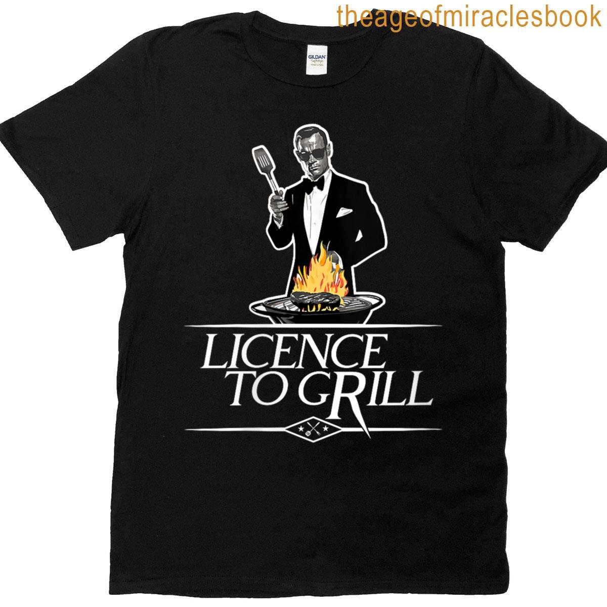 Womens License To Grill Dad Funny T-shirt