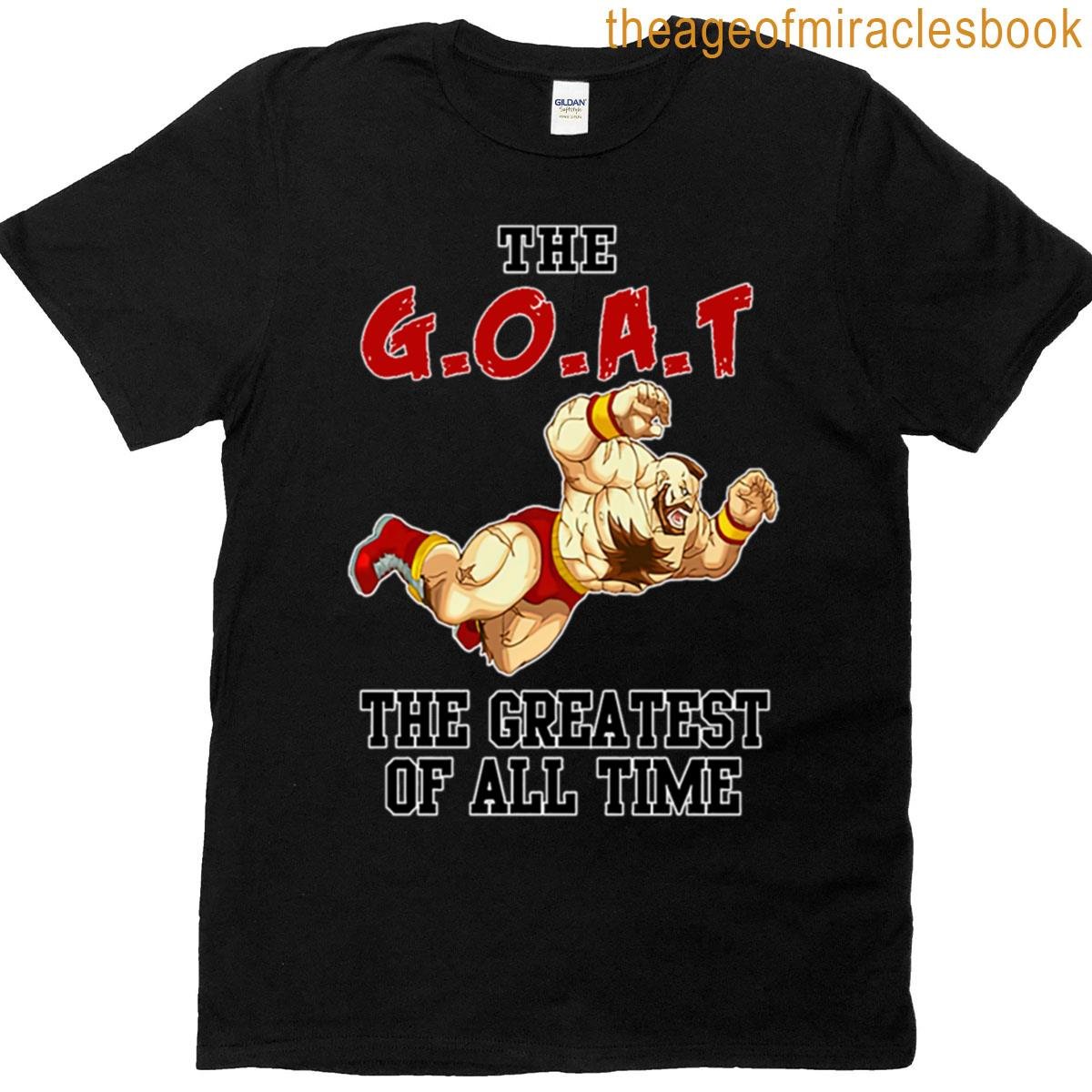 Zangief Street Fighter The Greatest Of All Time Goat Arcade Video Game T-shirt