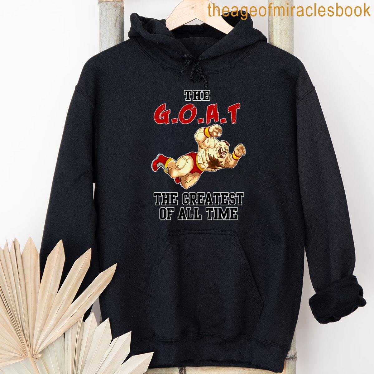 Alternative view of Zangief Street Fighter The Greatest Of All Time Goat Arcade Video Game T-shirt