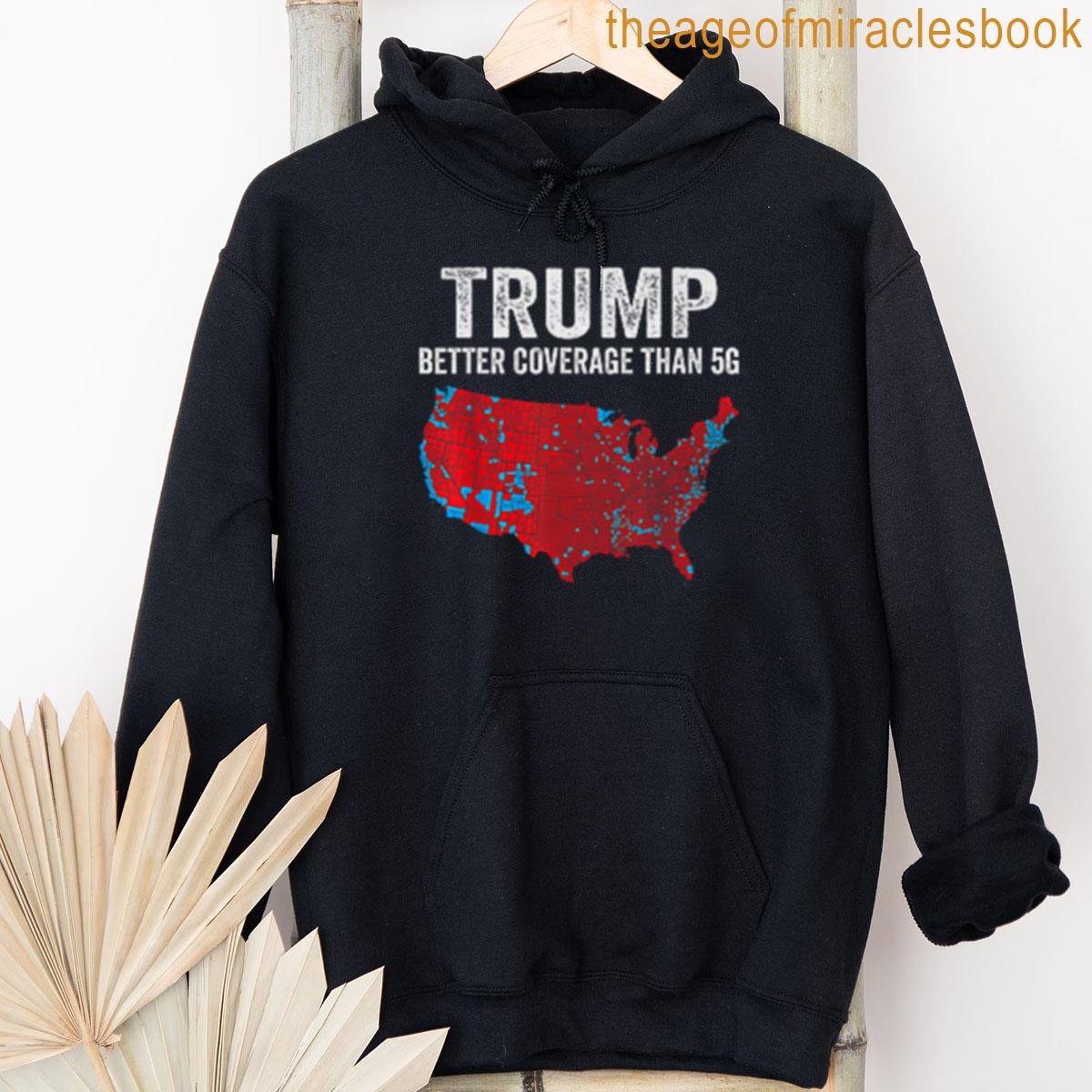 Alternative view of 2 Side Trump Better Coverage Than 5g Can You Hear Us Now Premium Tri-blend T-shirt