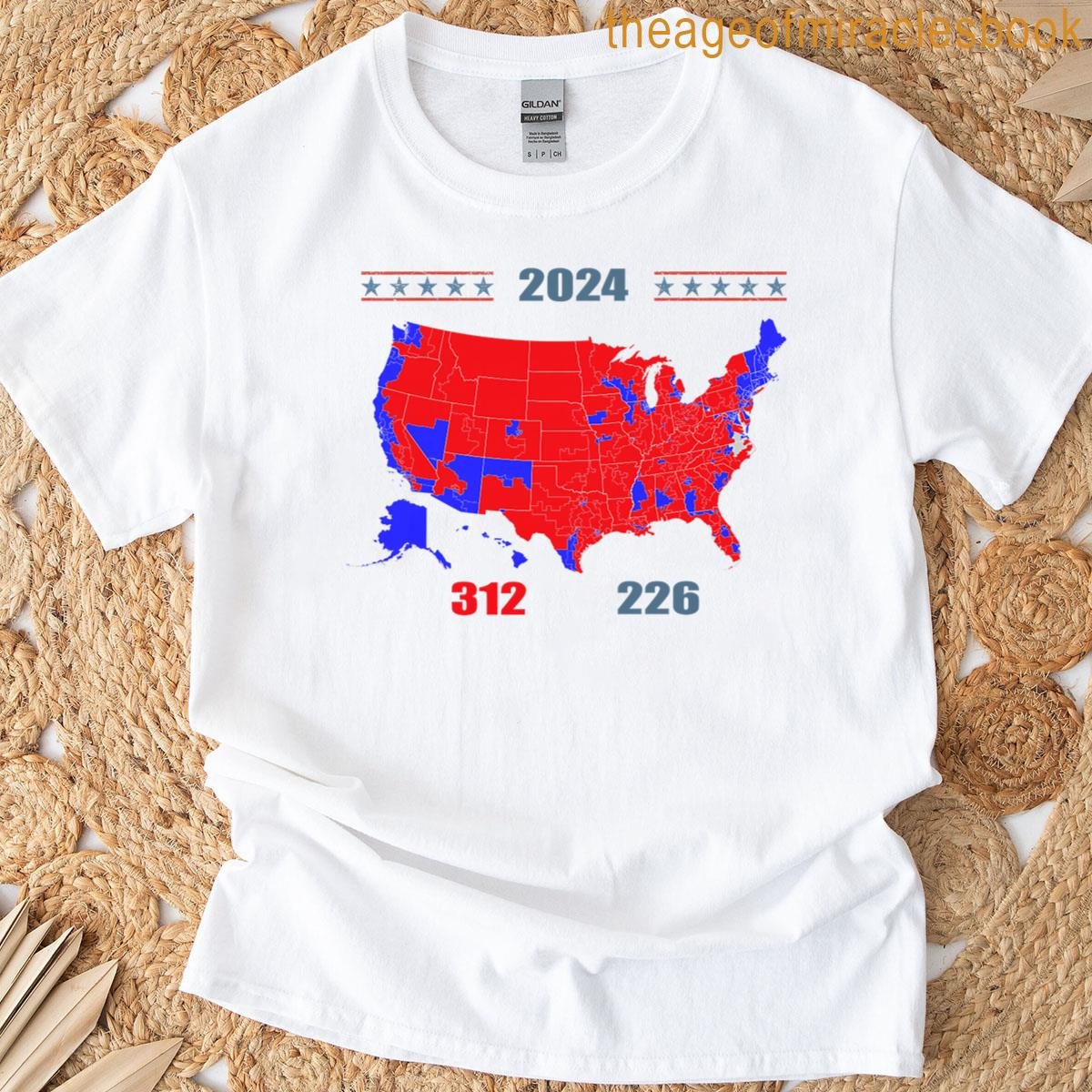 2024 Electoral Map Trump 312 Red 2024 Election Results Map Premium Tri-blend T-shirt