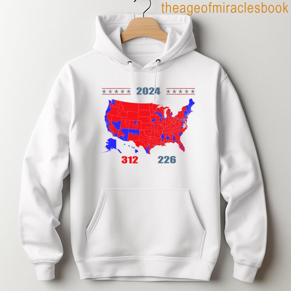 Alternative view of 2024 Electoral Map Trump 312 Red 2024 Election Results Map Premium Tri-blend T-shirt