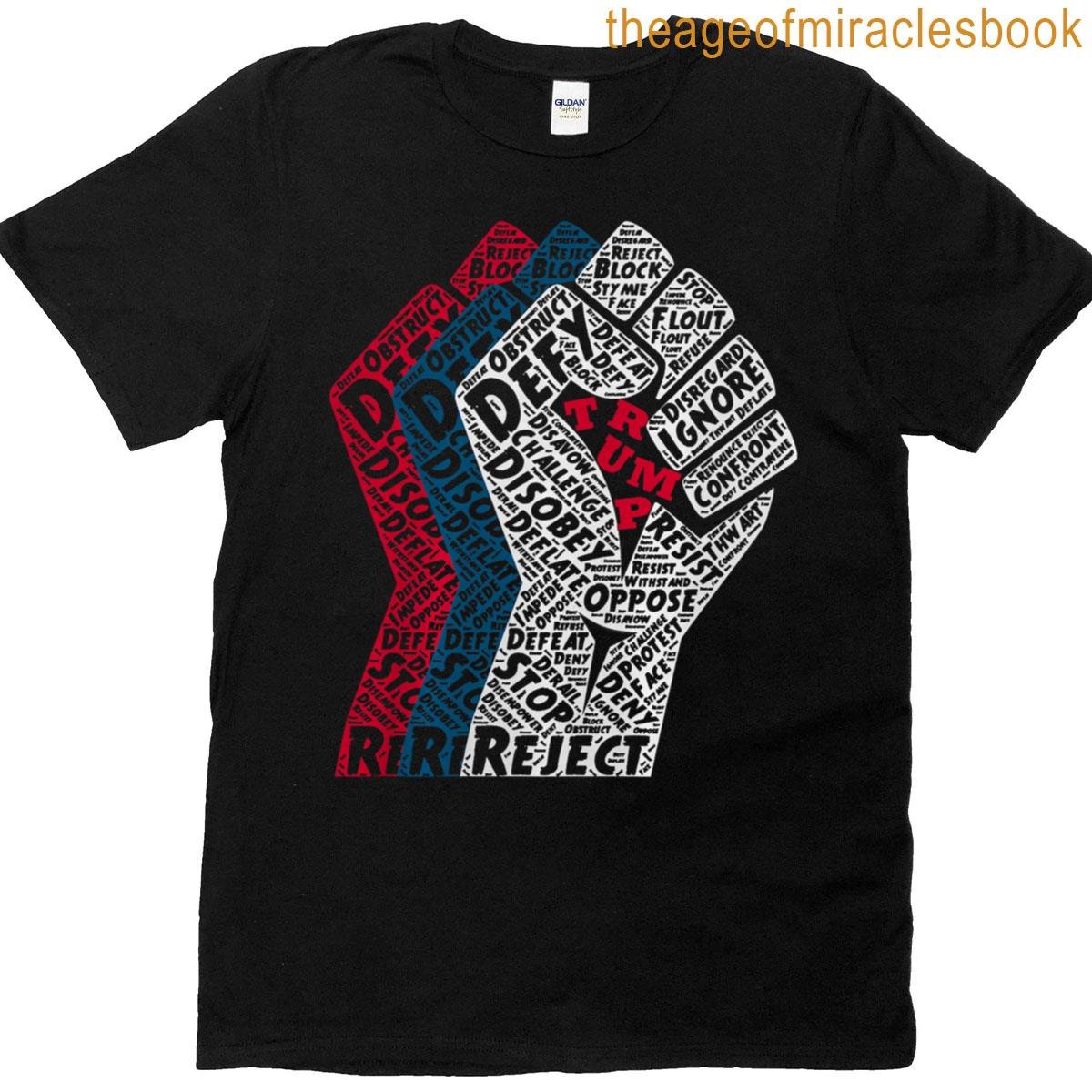 4th Of July Anti Trump Resist Fist American Flag Premium Tri-blend T-shirt