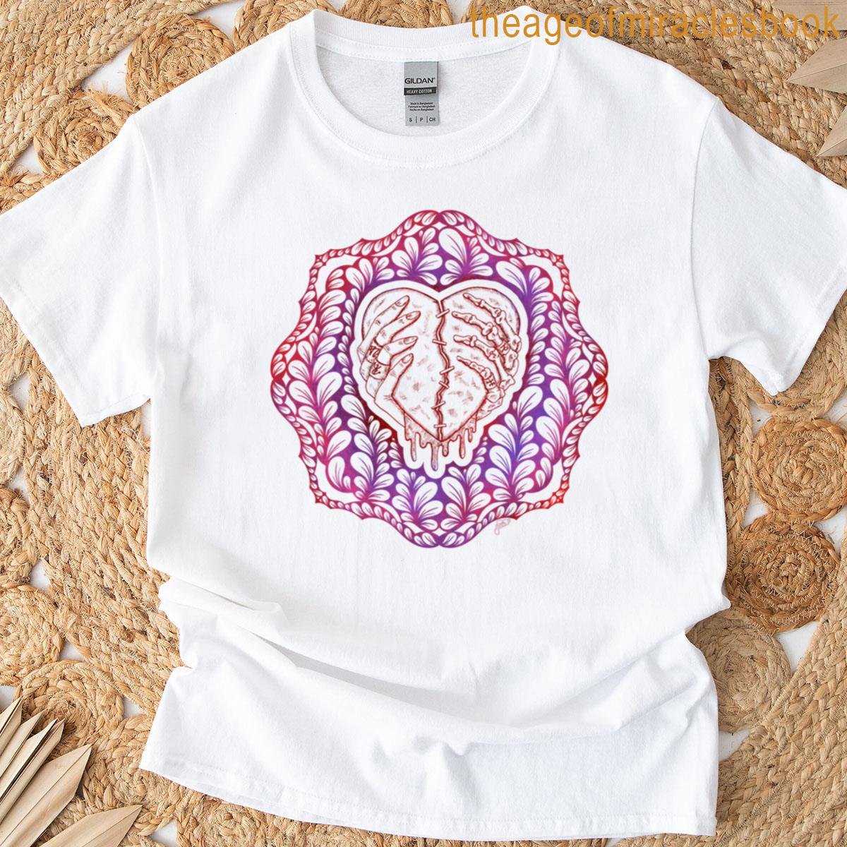 Zombie Heart In Hands – Mystic Collection – Zen Flower Petal Art T-shirt