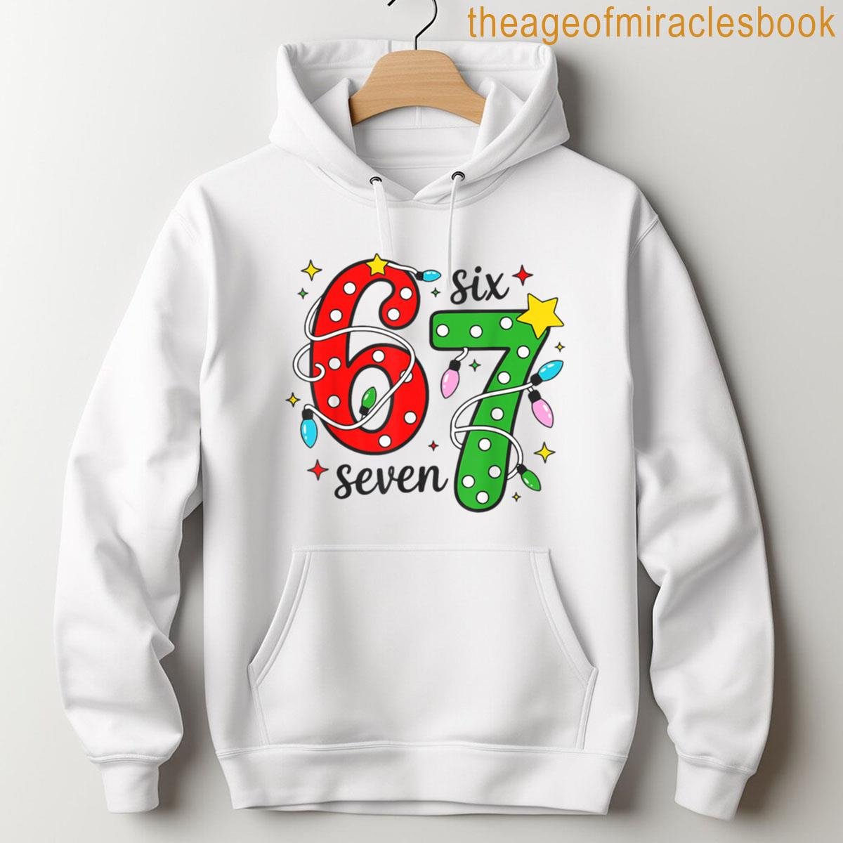 Alternative view of 6 7 Six Seven Gen Z Alpha Meme Slang Xmas Christmas T-shirt