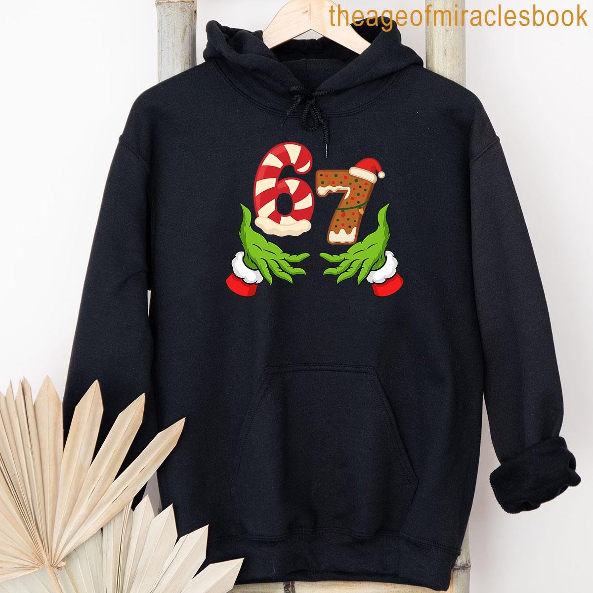 Alternative view of 6 7 Six Seven Hand Meme Christmas Gen Z Alpha Xmas Premium Tri-blend T-shirt