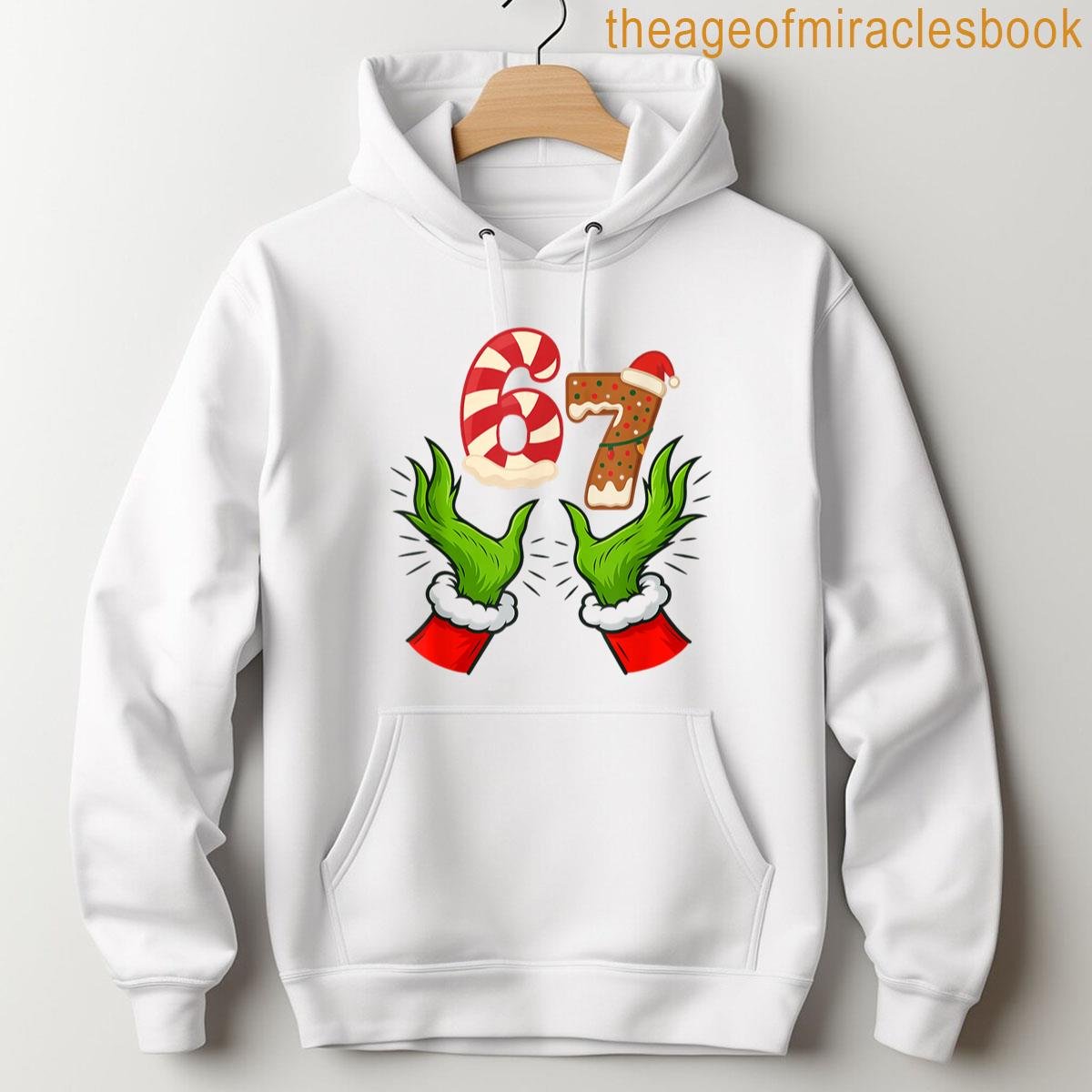 Alternative view of 6 7 Six Seven Hand Meme Christmas Gen Z Alpha Xmas T-shirt
