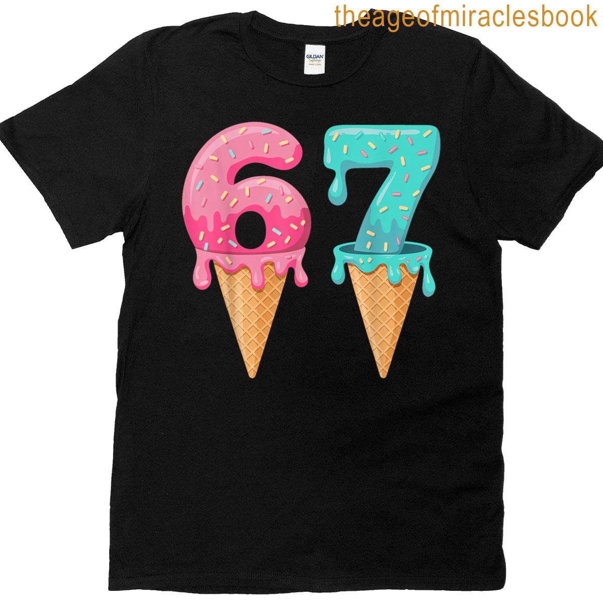 Baseball Drip Ice Cream 67 Baseball Lifestyle 101 T-shirt