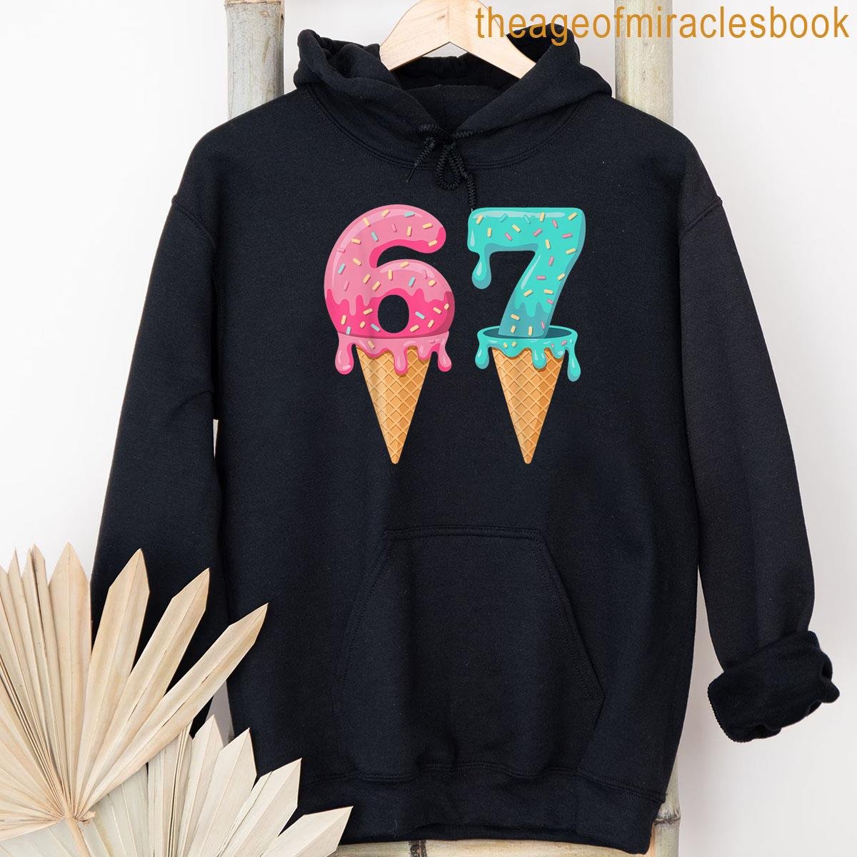 Alternative view of Baseball Drip Ice Cream 67 Baseball Lifestyle 101 T-shirt