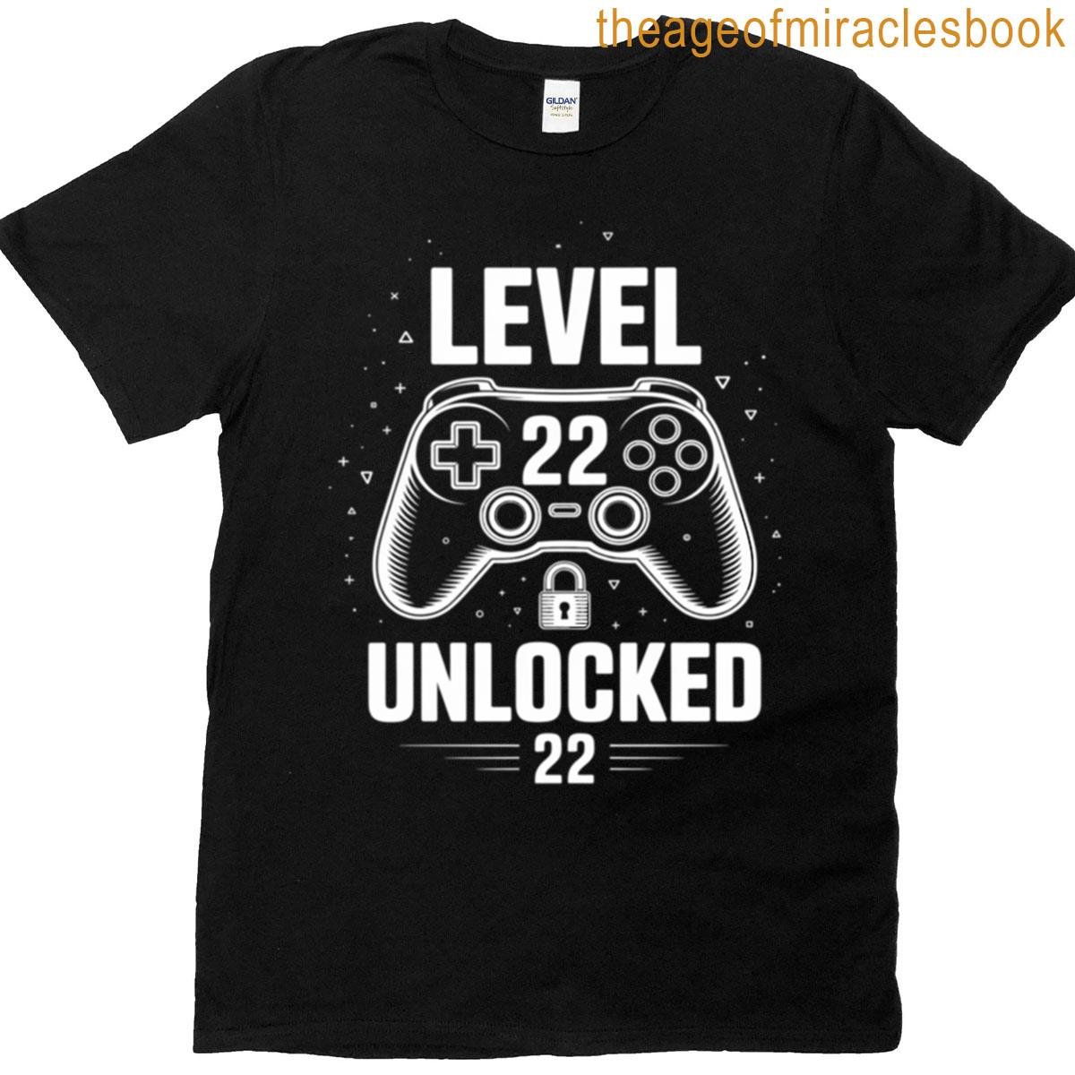 22nd Birthday Gaming Gamer 22 Years Old Bday T-shirt