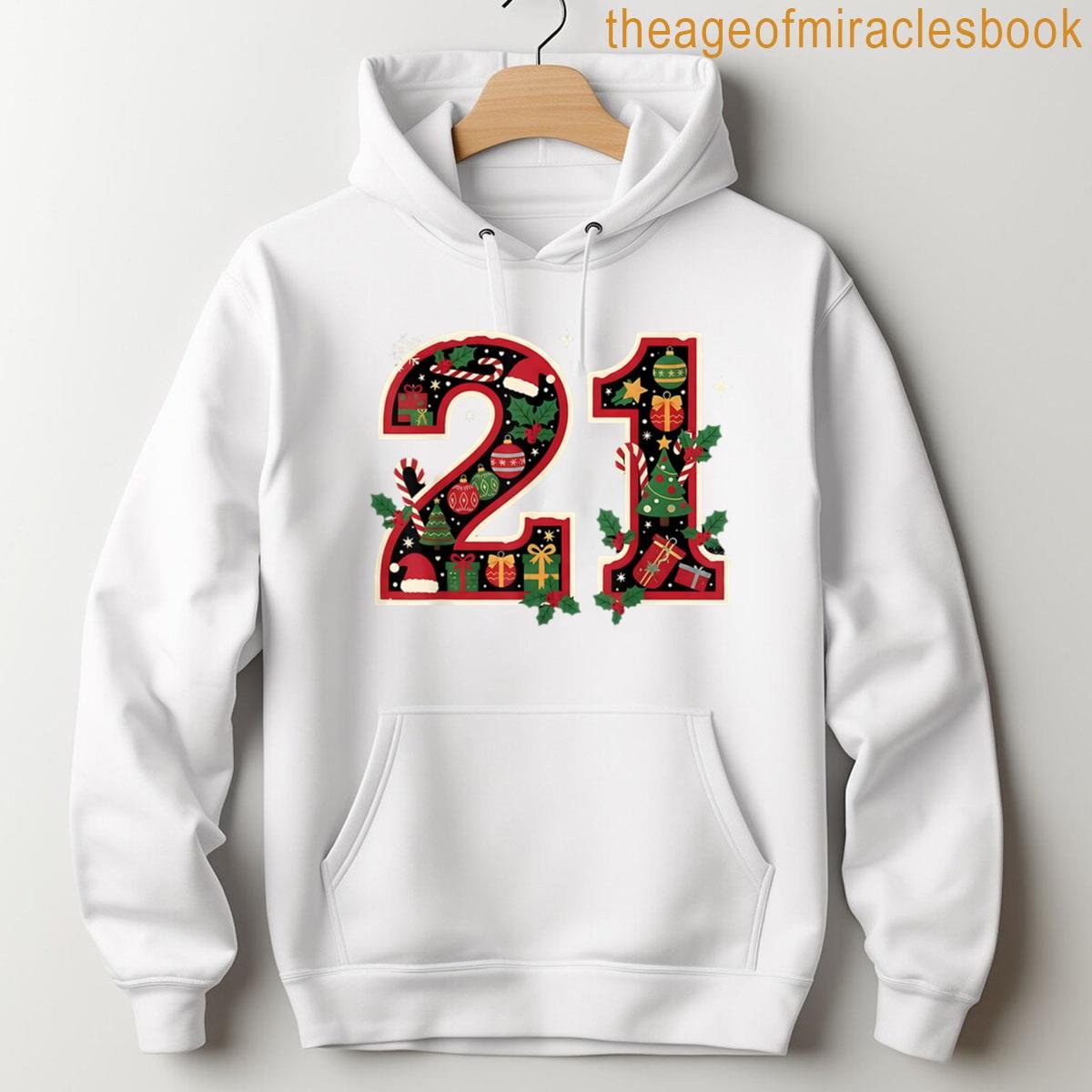 Alternative view of 21 Christmas Holiday Festive Birthday Year Design T-shirt