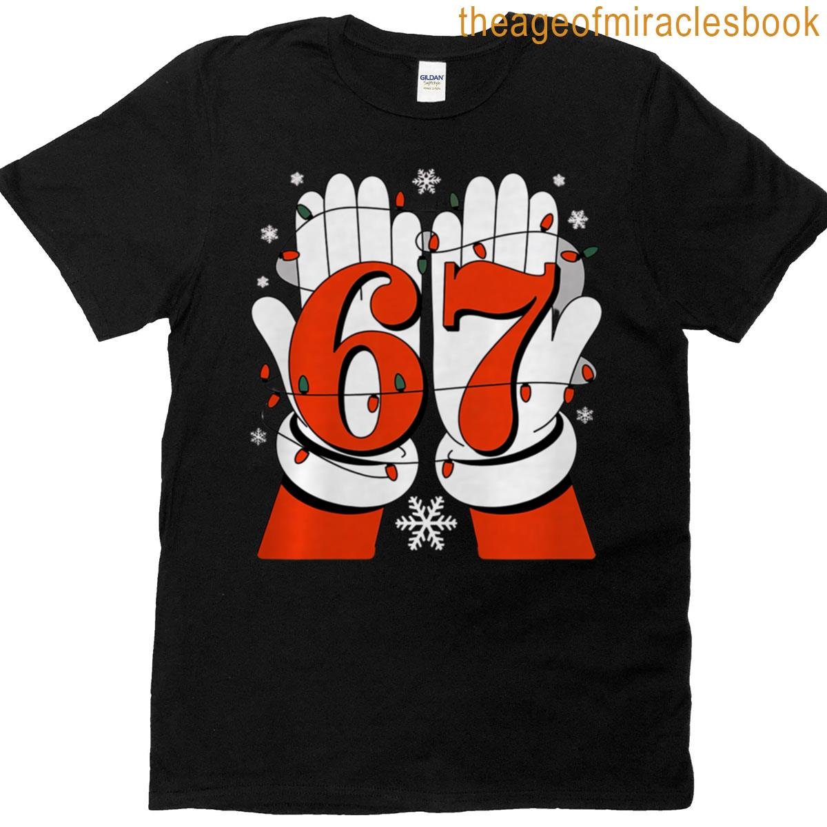 6 7 Christmas Vibes Funny Santa Holiday Design Premium Tri-blend T-shirt