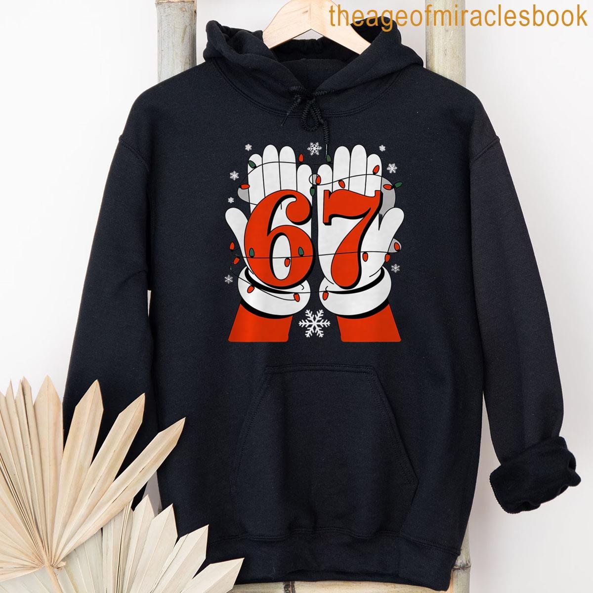 Alternative view of 6 7 Christmas Vibes Funny Santa Holiday Design Premium Tri-blend T-shirt
