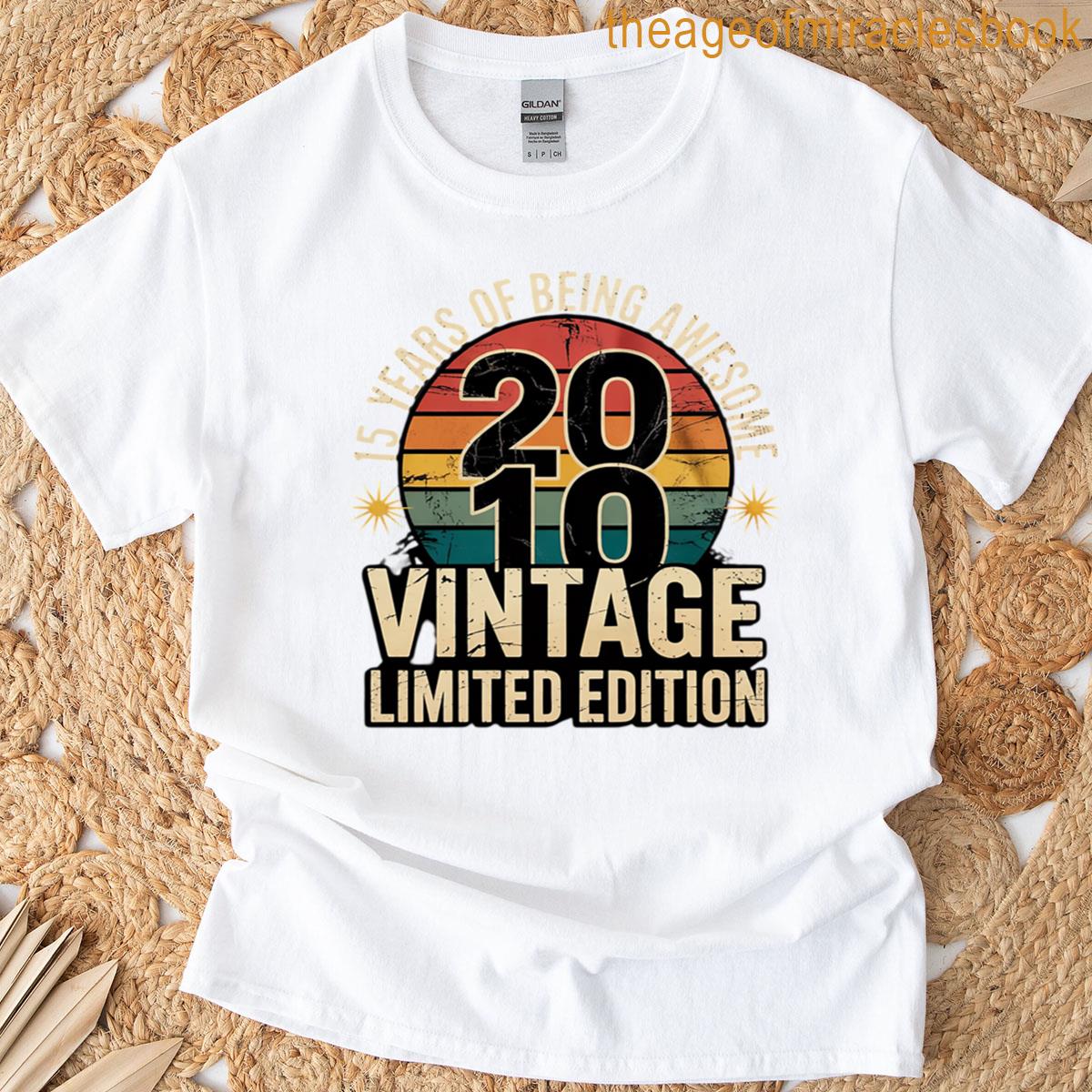 15 Year Old Bday Decorations Son Boy 15yr 2010 15th Birthday T-shirt