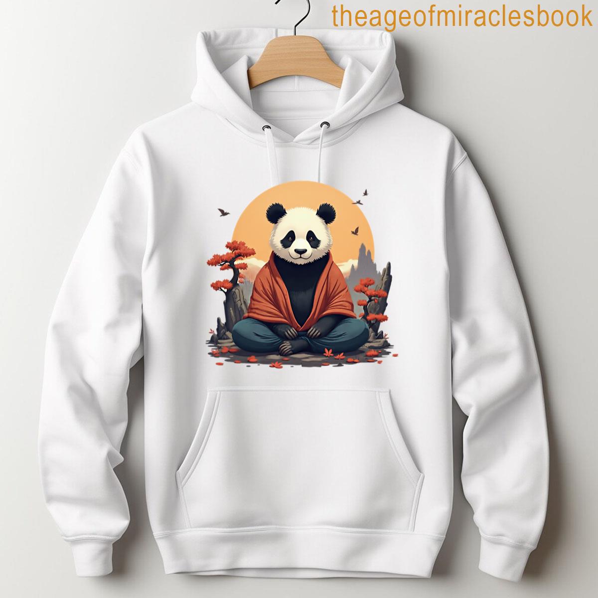 Alternative view of Zen Panda In Orange Robe Japanese-inspired Minimal Design T-shirt