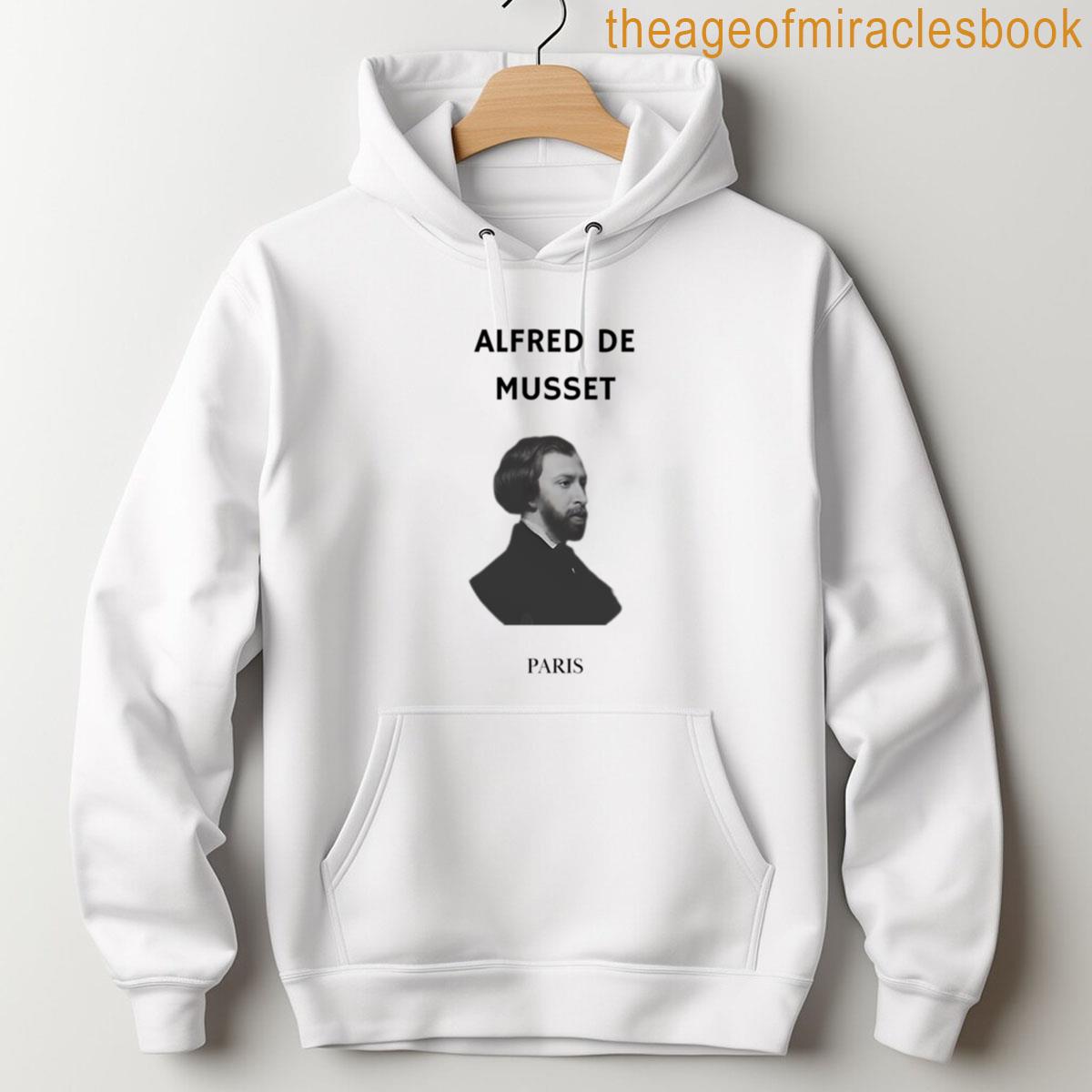 Alternative view of Alfred De Musset Poster Romantic Literary Gift Black White Portrait T-shirt