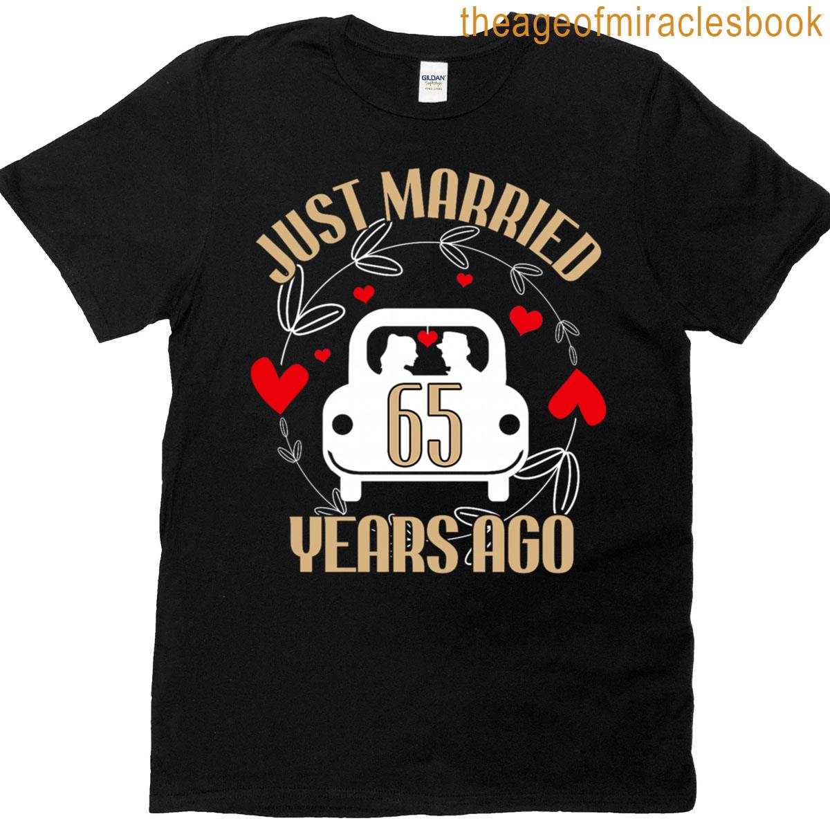 65th Wedding Anniversary Couples Just Married 65 Years Funny Premium Tri-blend T-shirt