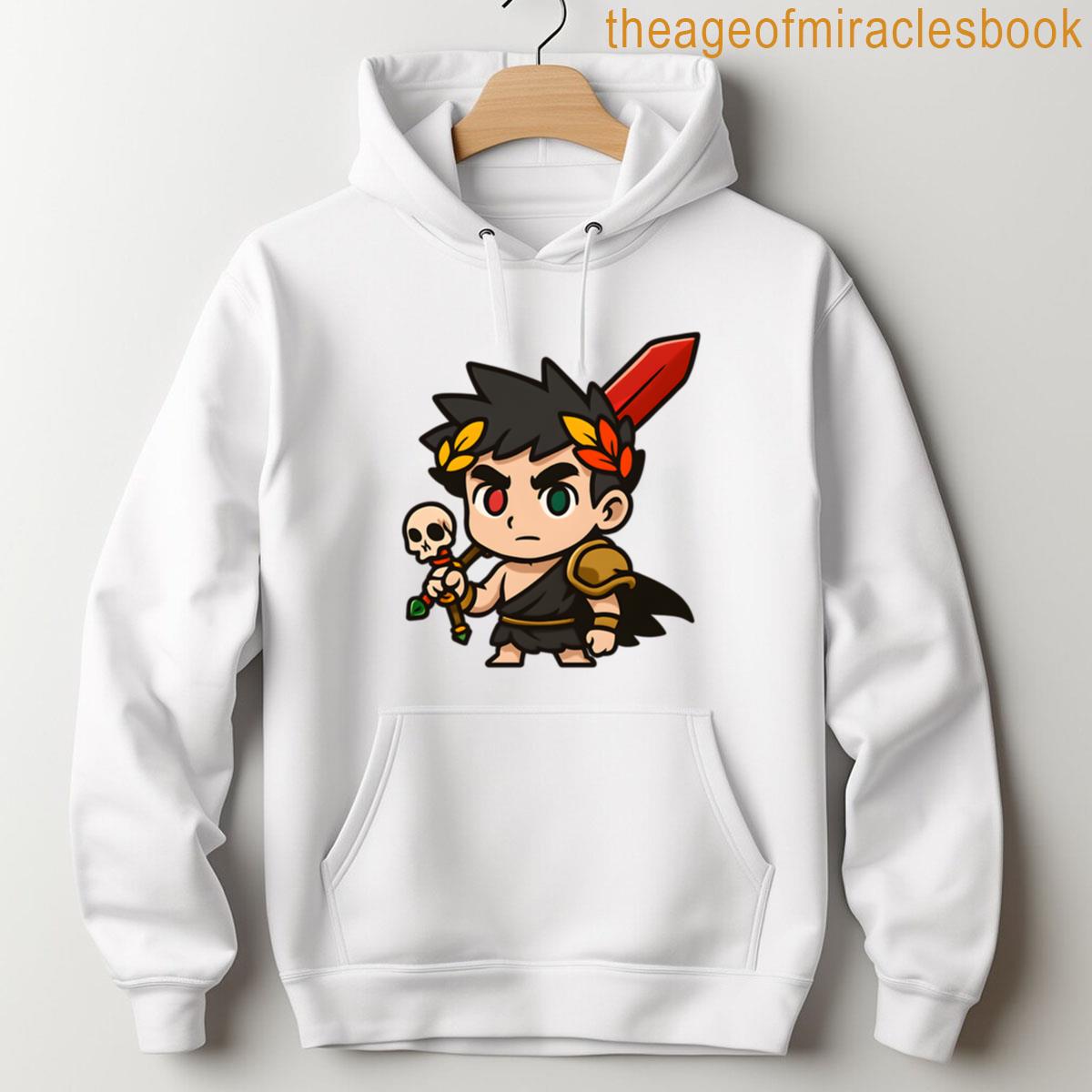 Alternative view of Zagreus Chibi Skull Hades Game Cute Icon T-shirt