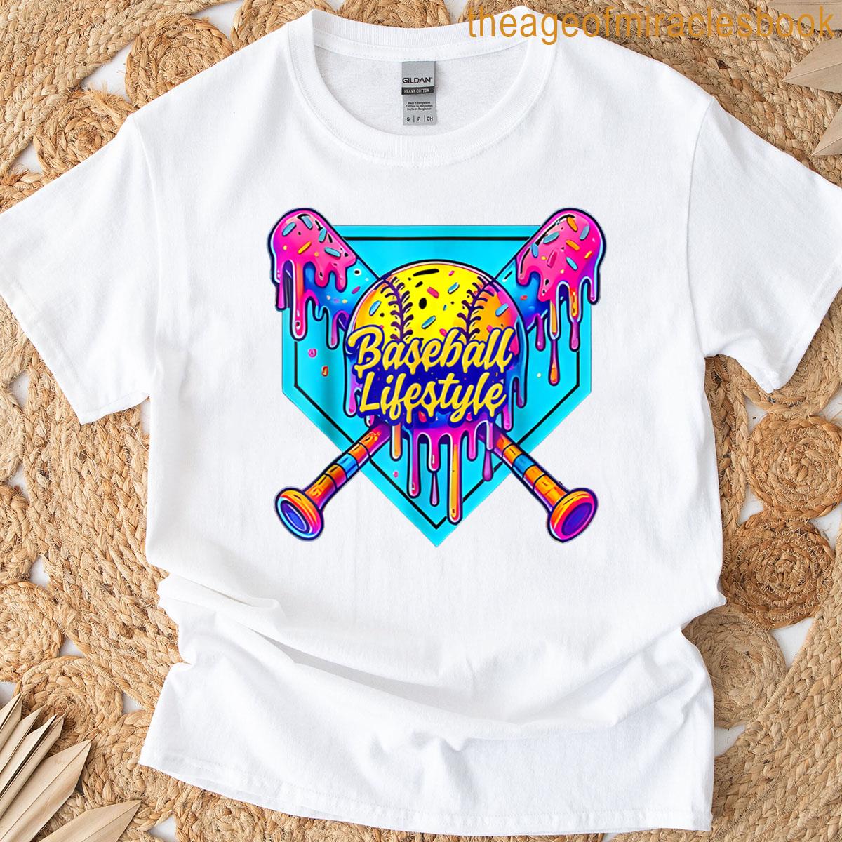 Baseball Lifestyle 101 Apparel Youth Baseball Drip Ice Cream T-shirt
