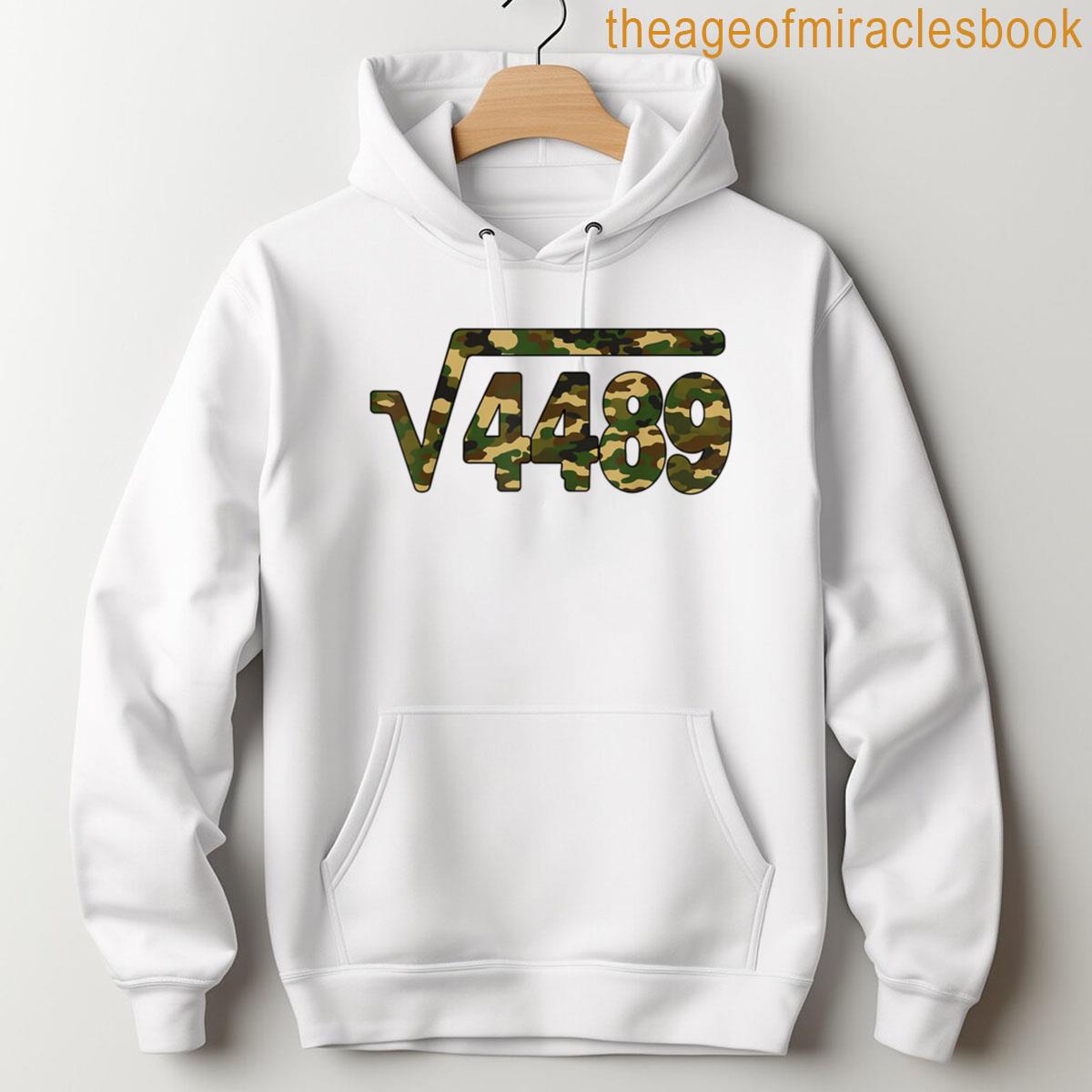 Alternative view of 6 7 Style Camo Meme Square Root 4489 Slang Math Teacher T-shirt