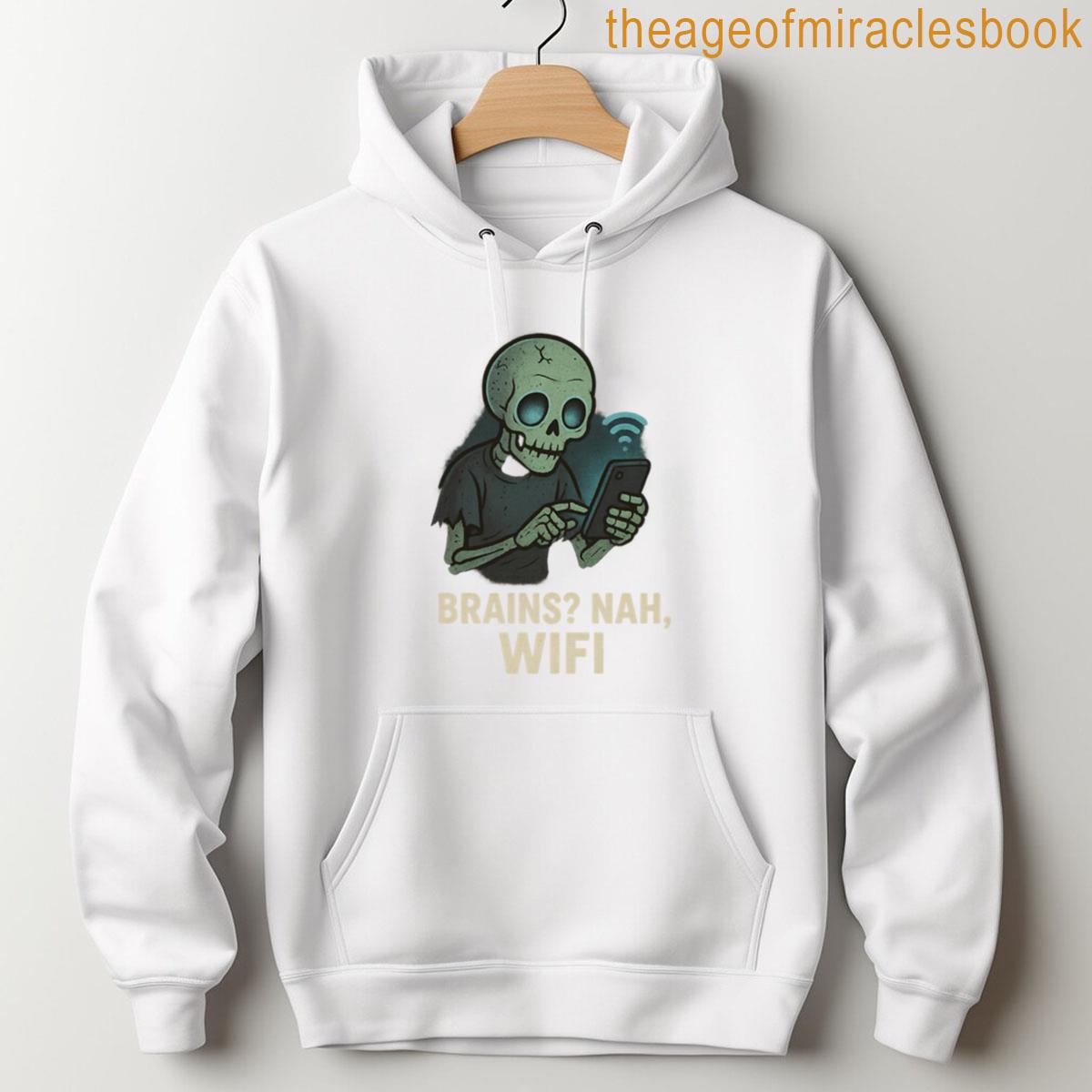 Alternative view of Zombie Wifi Addict Funny Halloween 2025 Design T-shirt