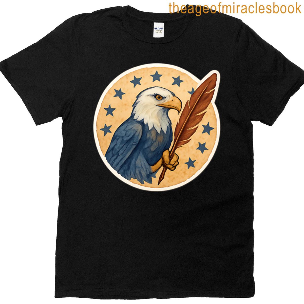 American Bald Eagle Flag Patriotic Usa National Icon Design T-shirt